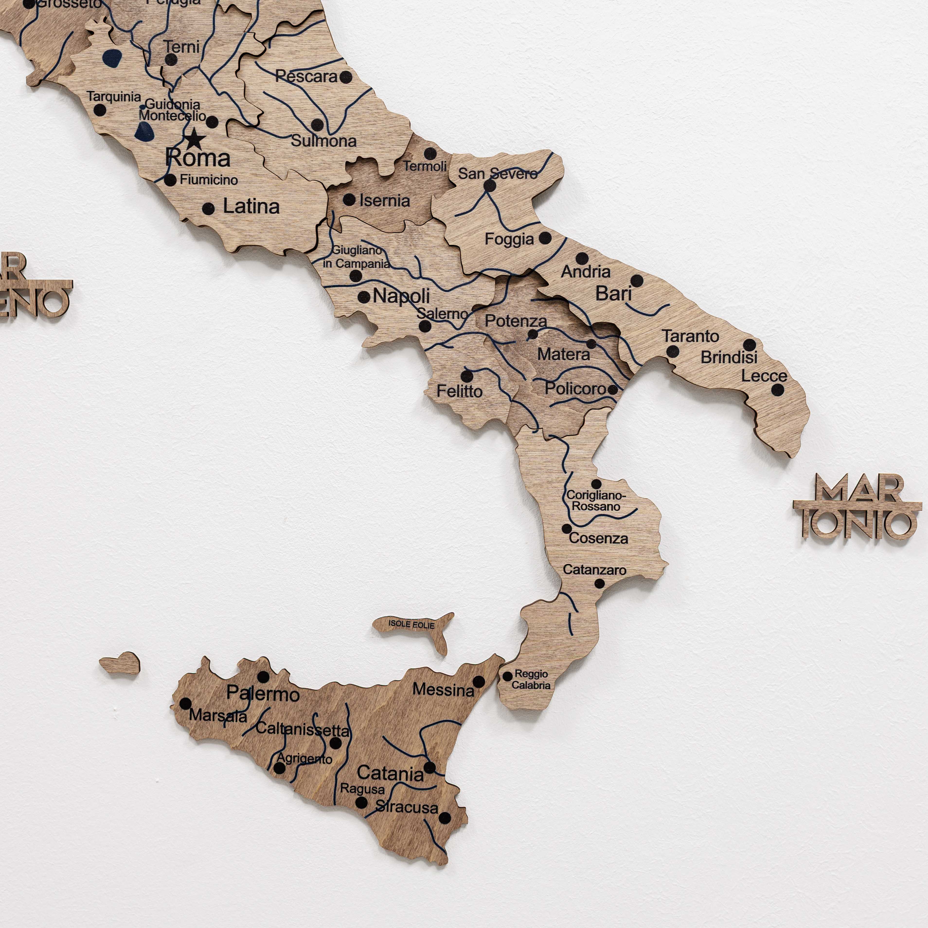 wooden italy map terra