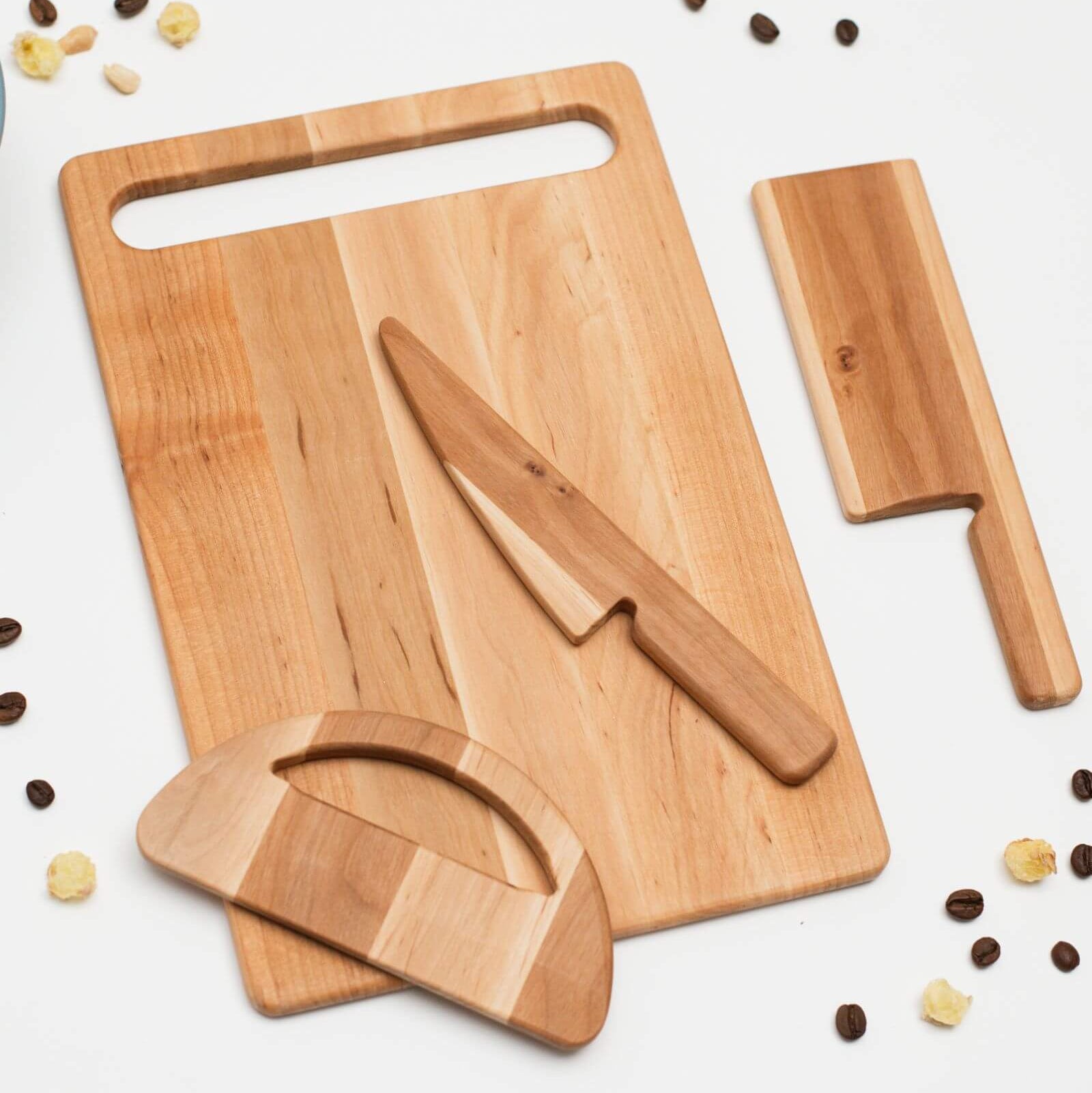 knife and cutting board