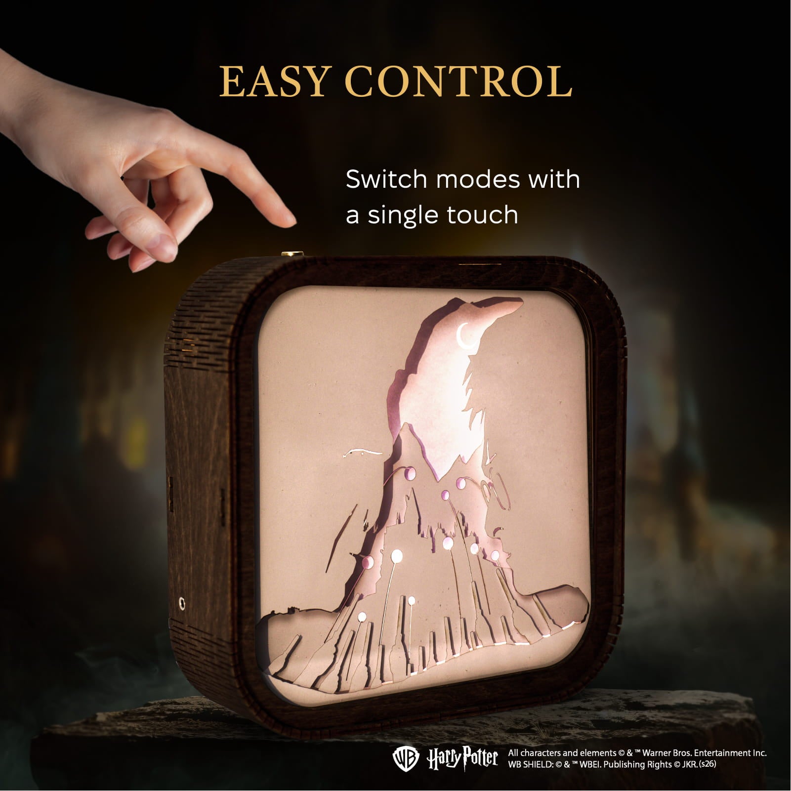 Wooden Paper Night Light - Light vs Darkness by Enjoy The Wood