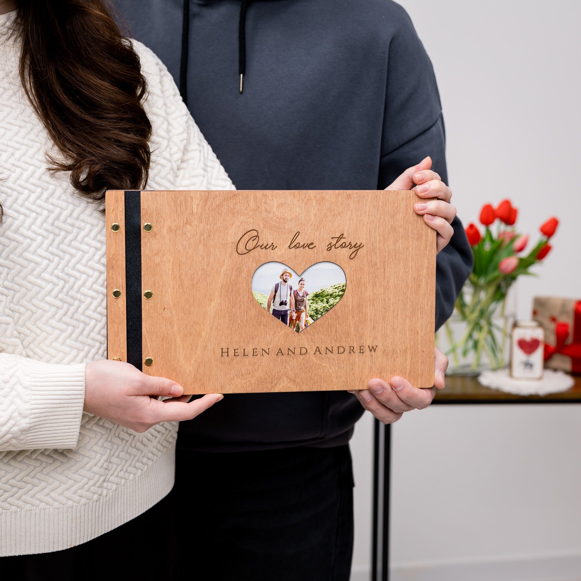 Álbum de madera Corazón