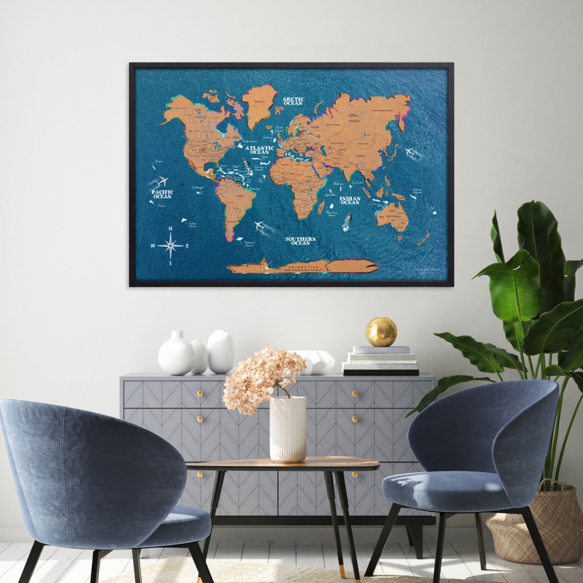 Map on Board LED 2.0 Cork