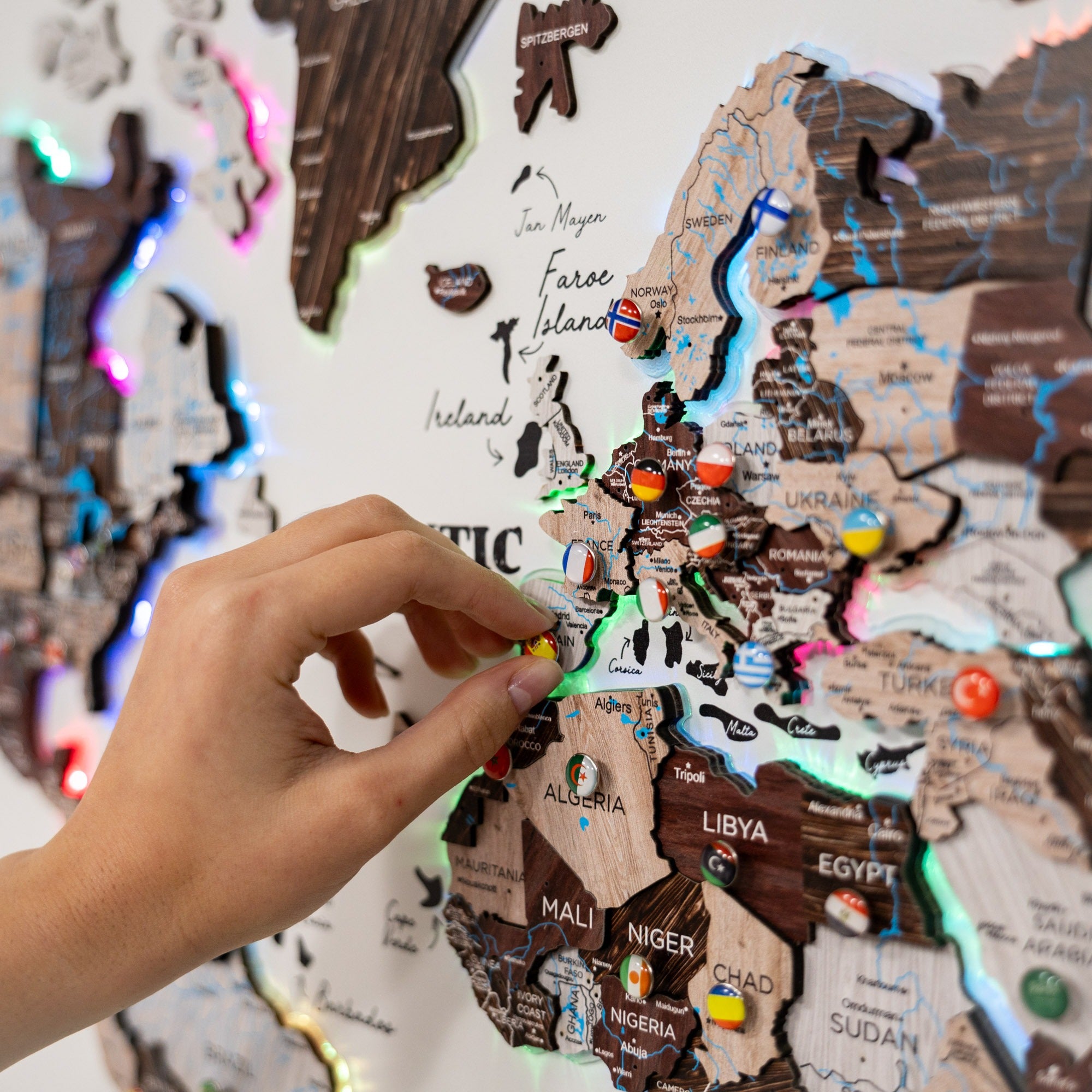 travel pin map board