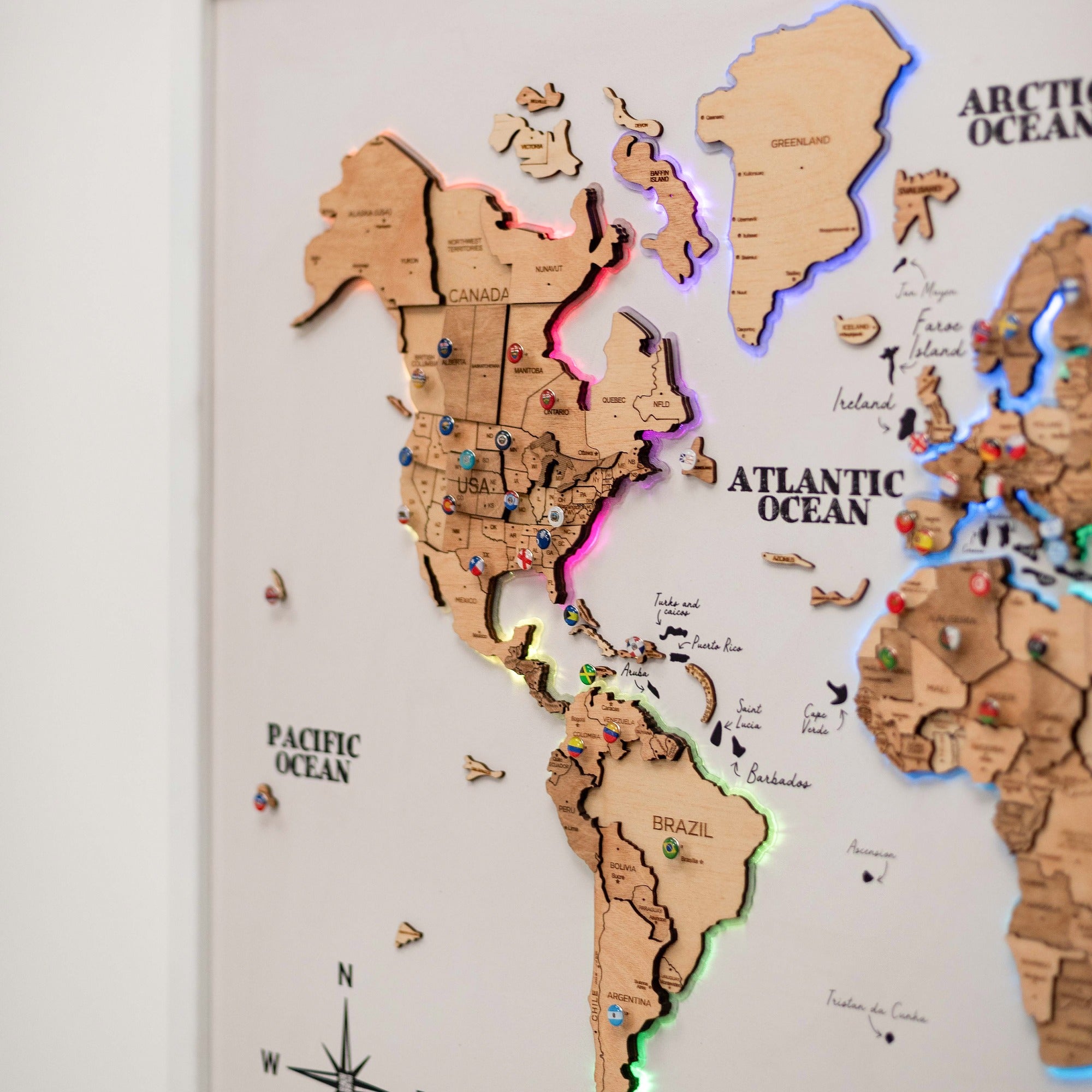 us map push pin board