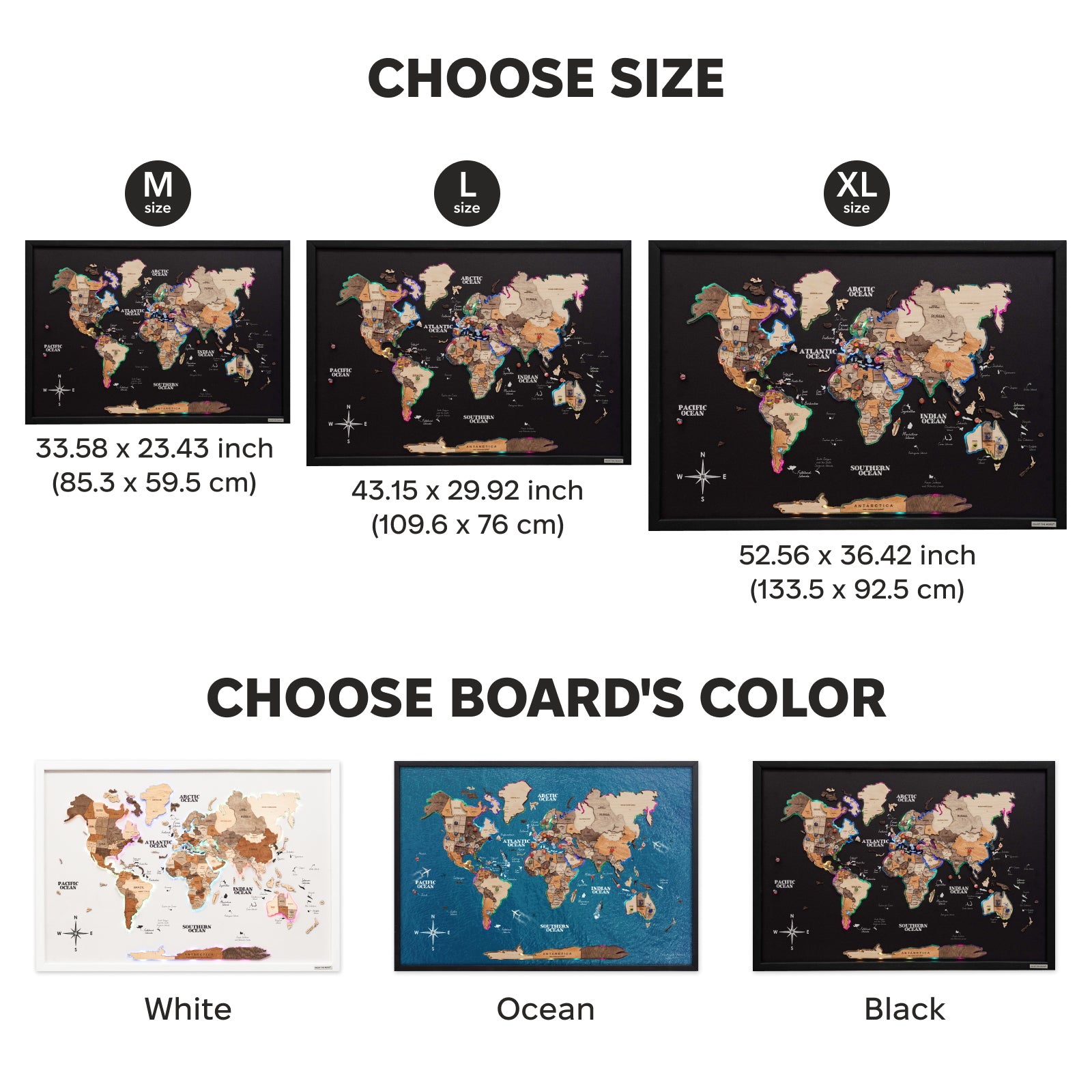 Map on Board LED 2.0 Multicolor size and color