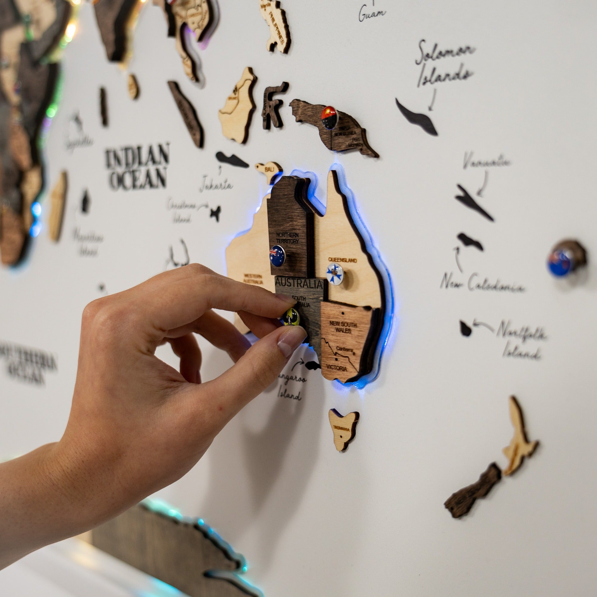 map of australia pin board