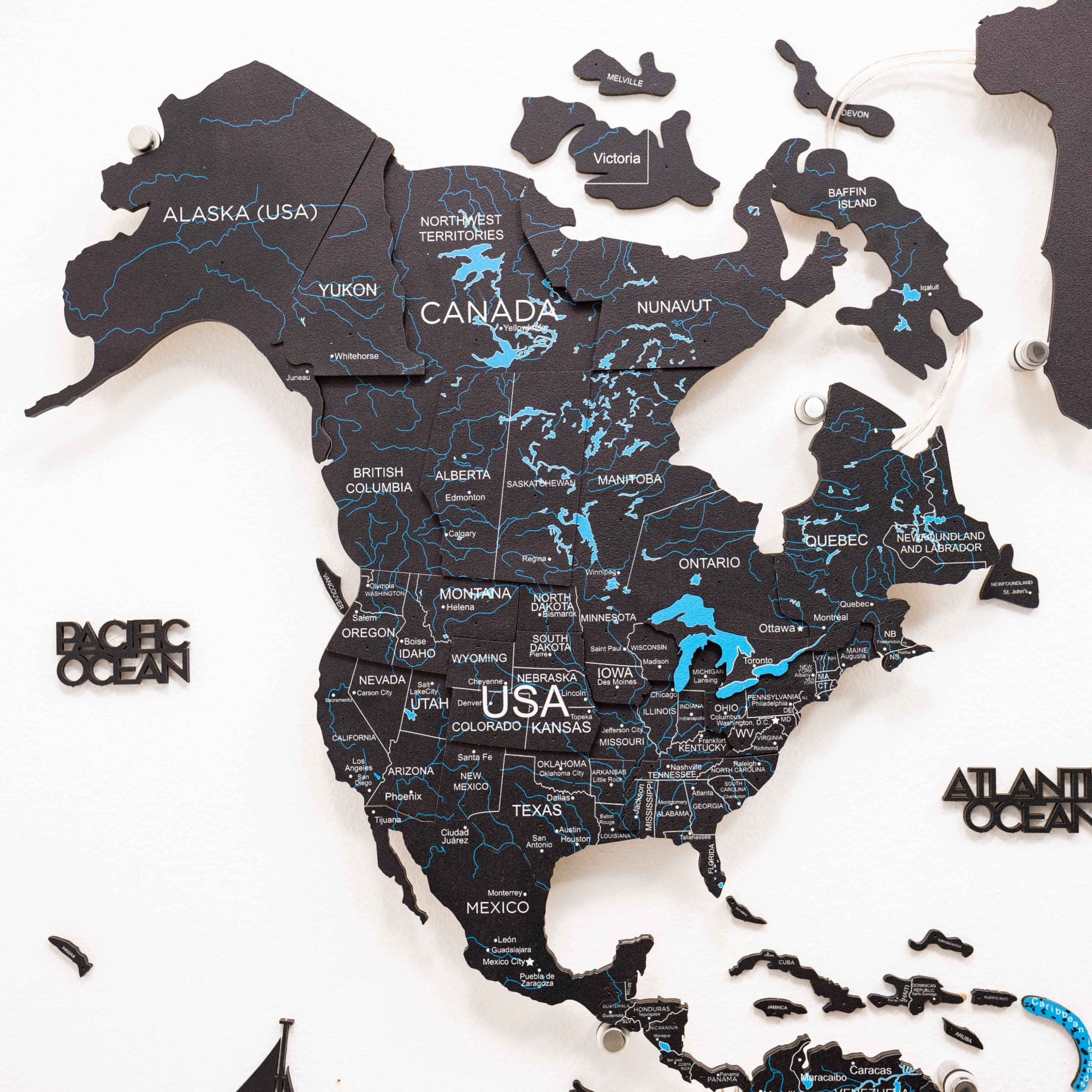 light up world map