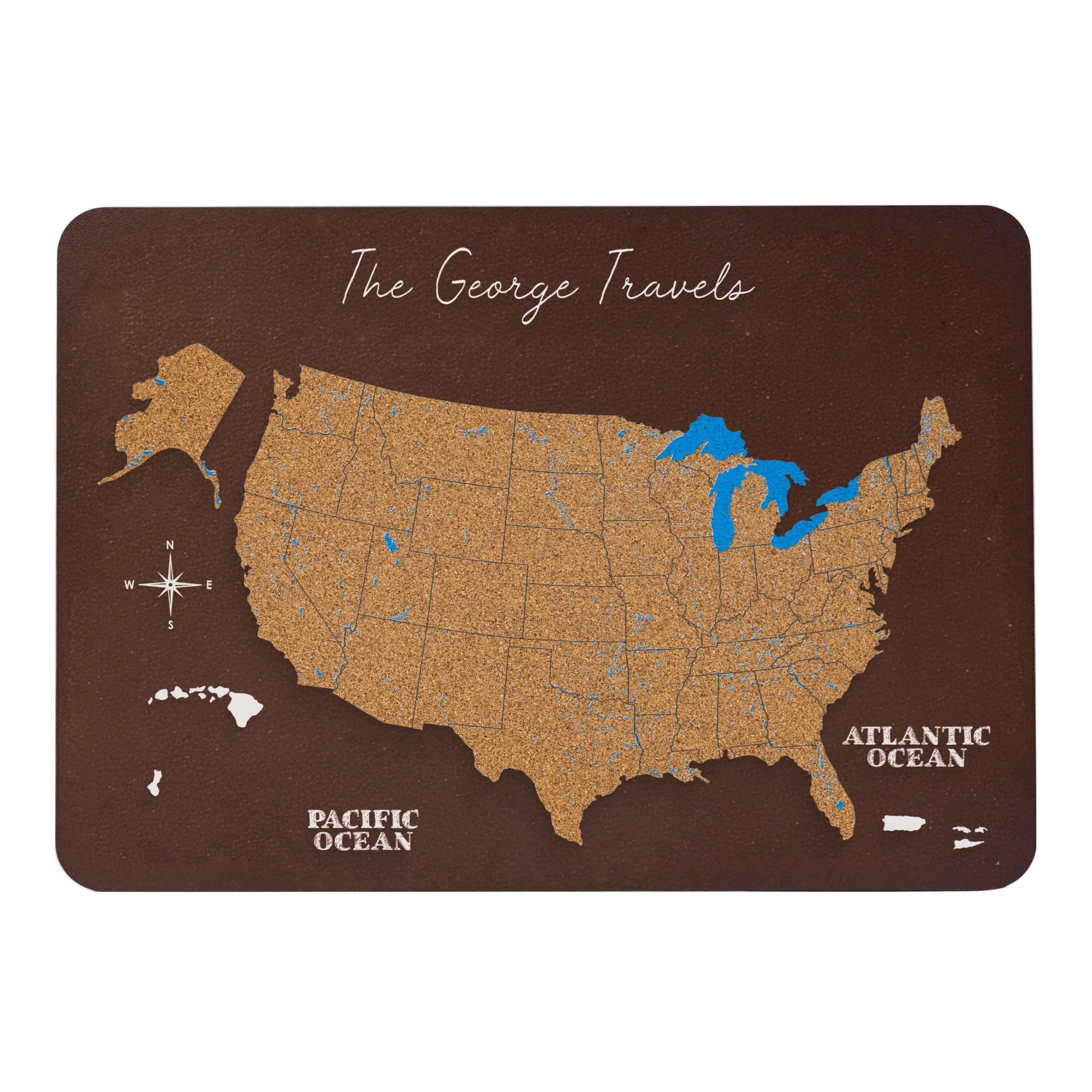 stylized map of the United States with Alaska and Hawaii