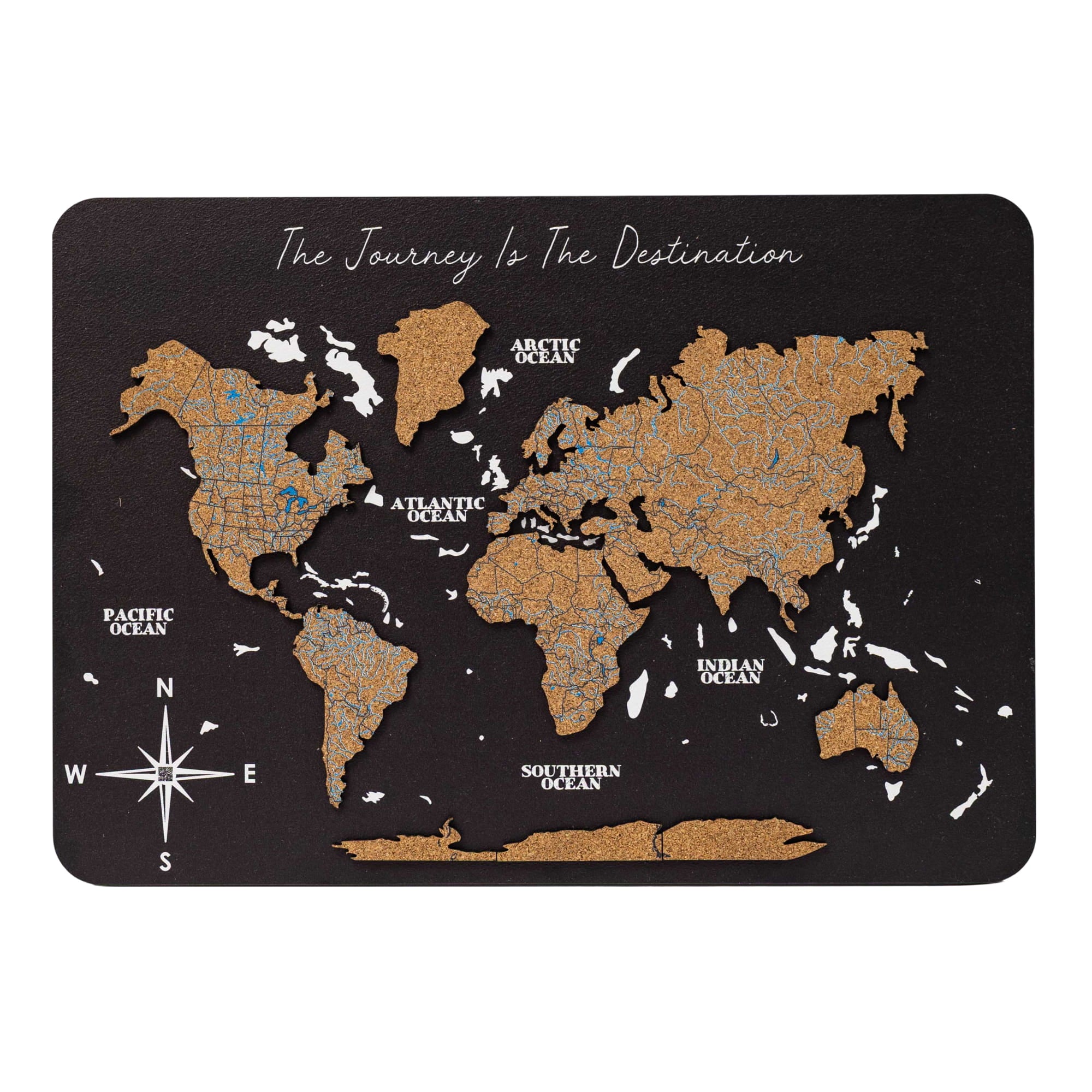 custom wooden world map