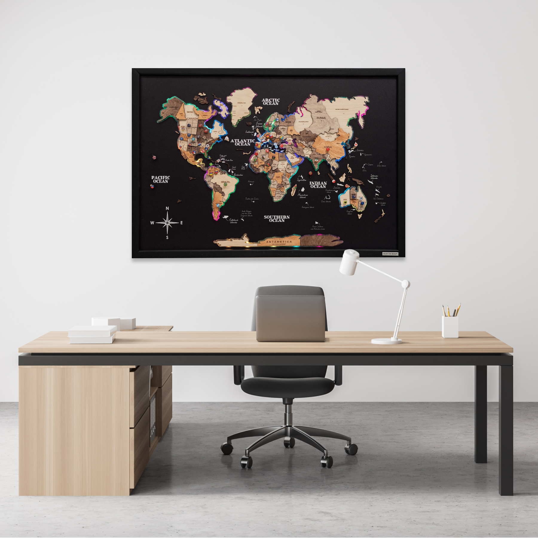 Map on Board LED 2.0 Cork