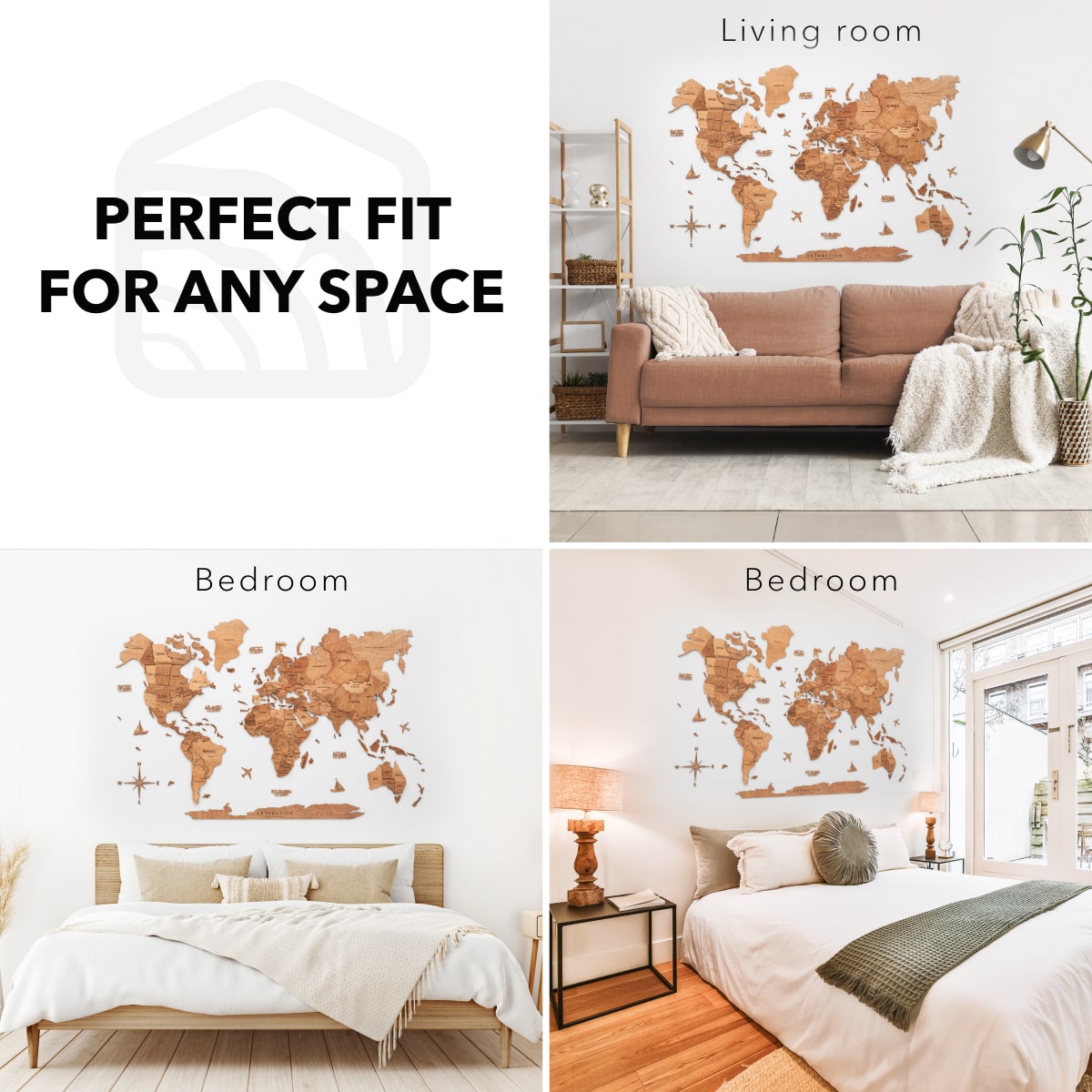 world map oak