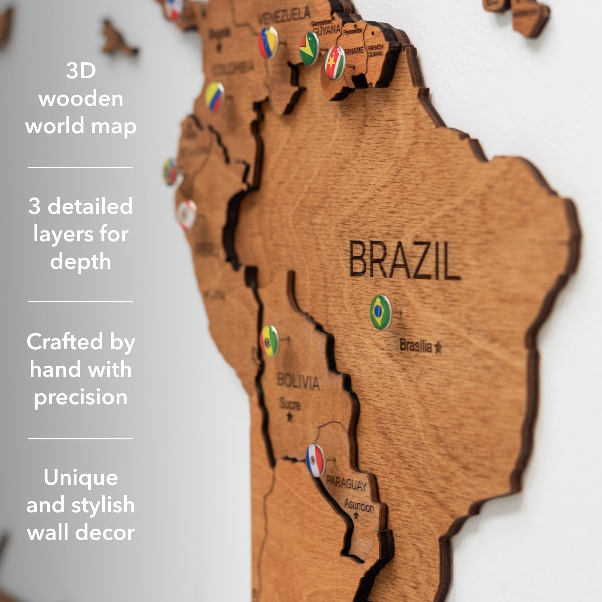 world map oak