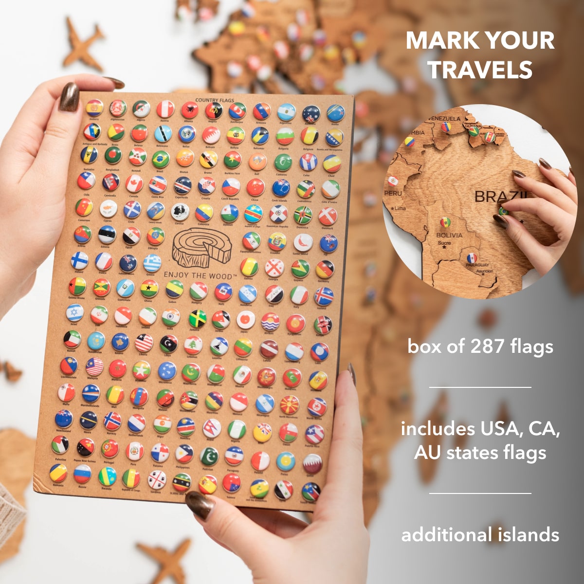 world map oak