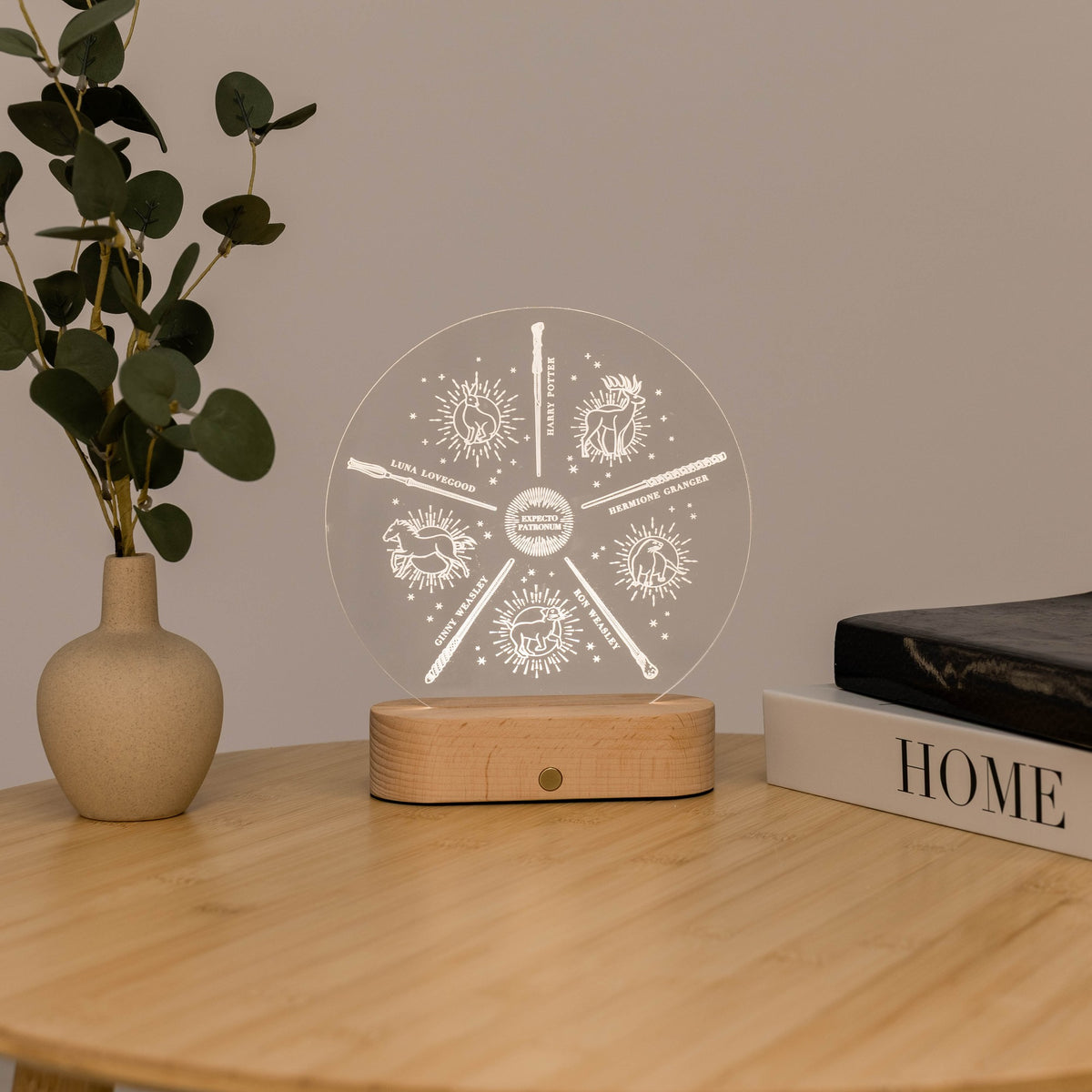 Acrylic Harry Potter Night Light - Patronus Circle by Enjoy The Wood
