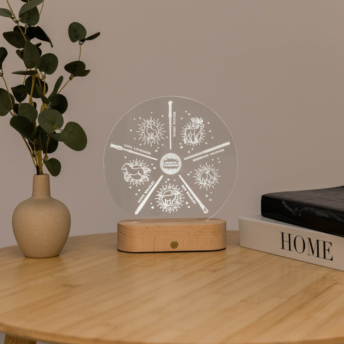 Acrylic Harry Potter Night Light - Patronus Circle by Enjoy The Wood