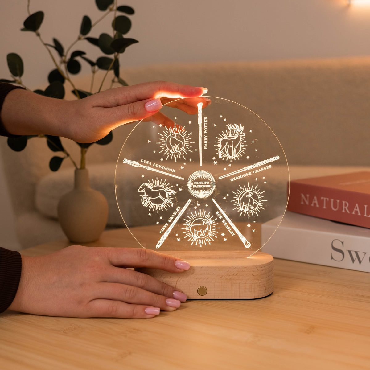 Acrylic Harry Potter Night Light - Patronus Circle by Enjoy The Wood