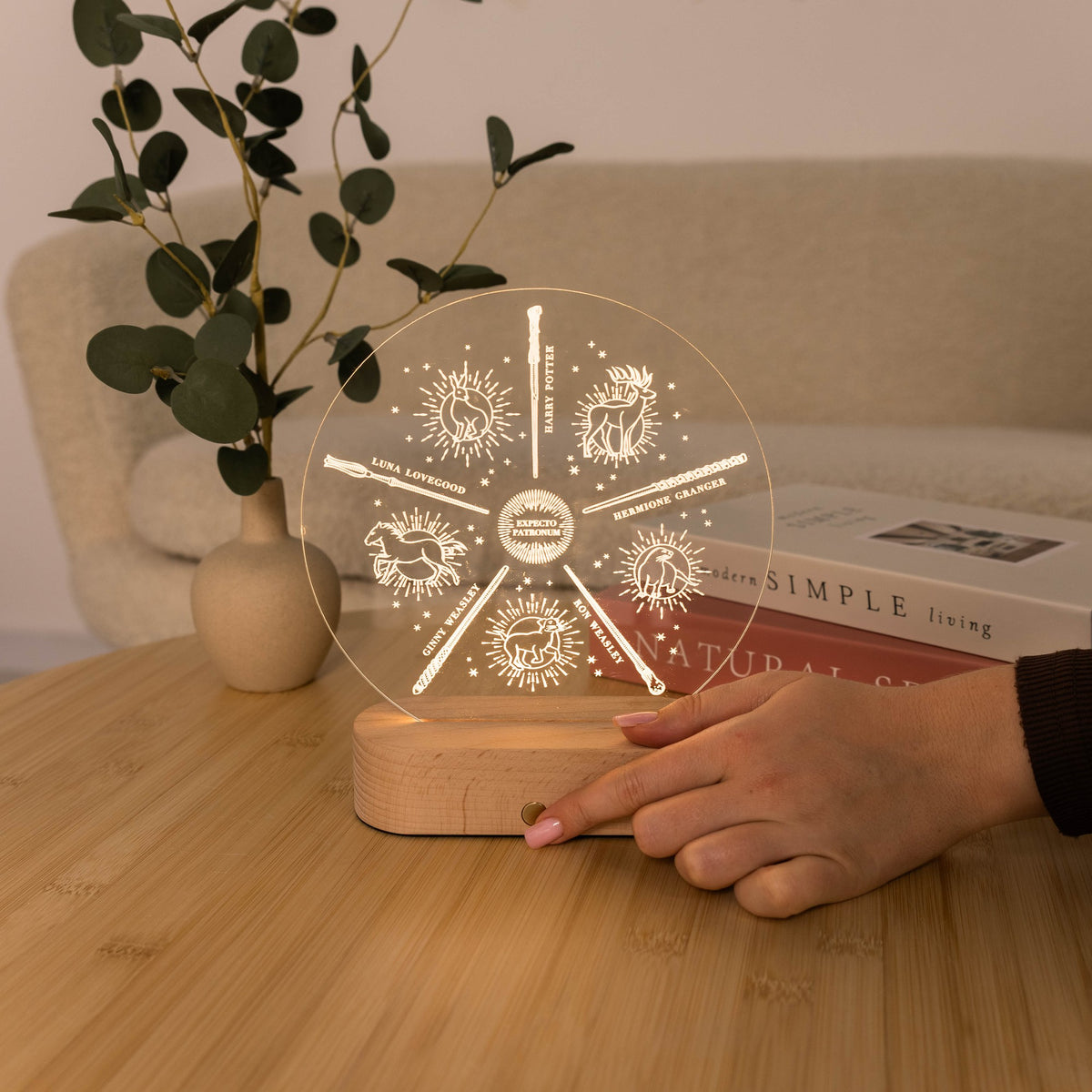 Acrylic Harry Potter Night Light - Patronus Circle by Enjoy The Wood