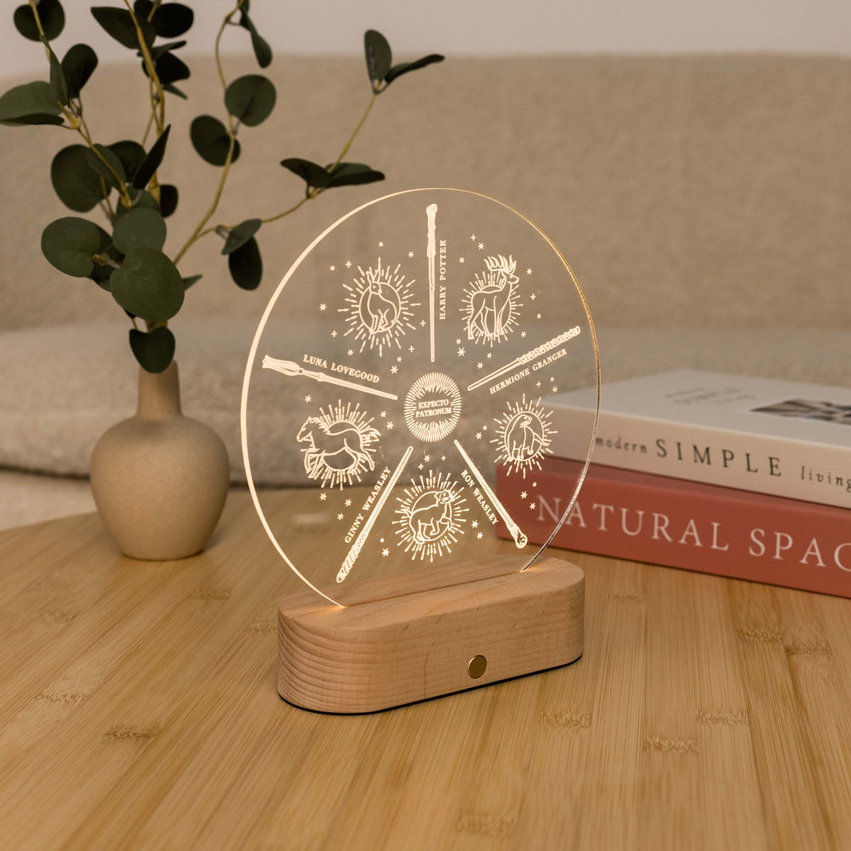 Acrylic Harry Potter Night Light - Patronus Circle by Enjoy The Wood