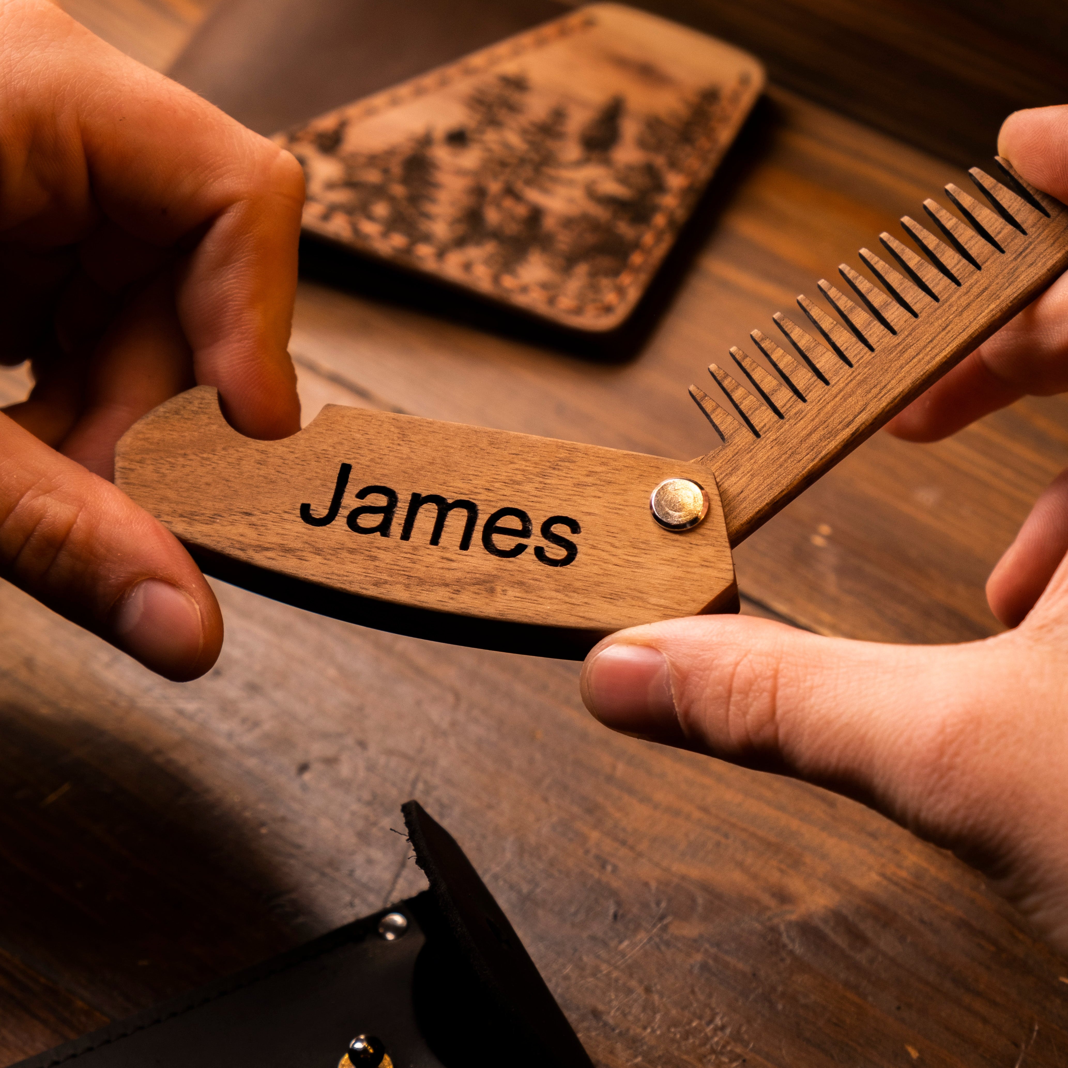 Wooden Beard Comb – Bearded Man