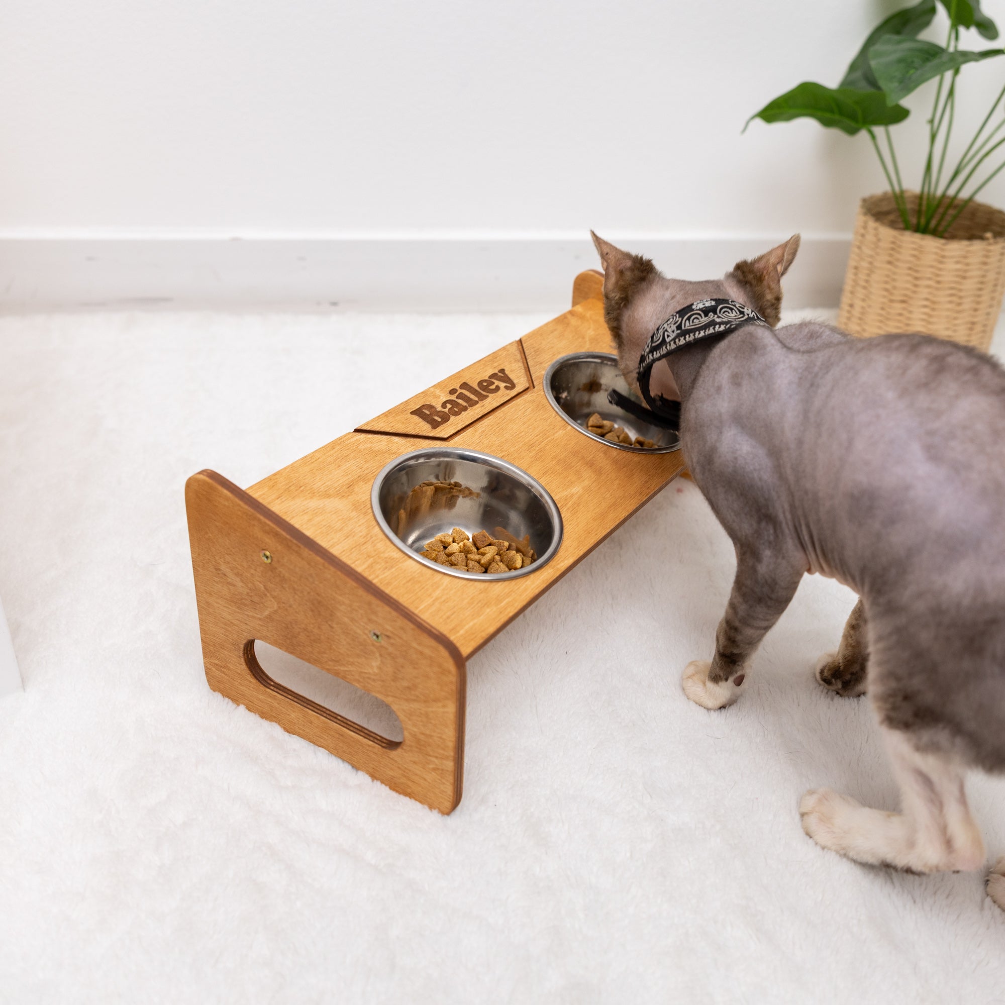 Pet Bowl Stand - Classic by Enjoy The Wood