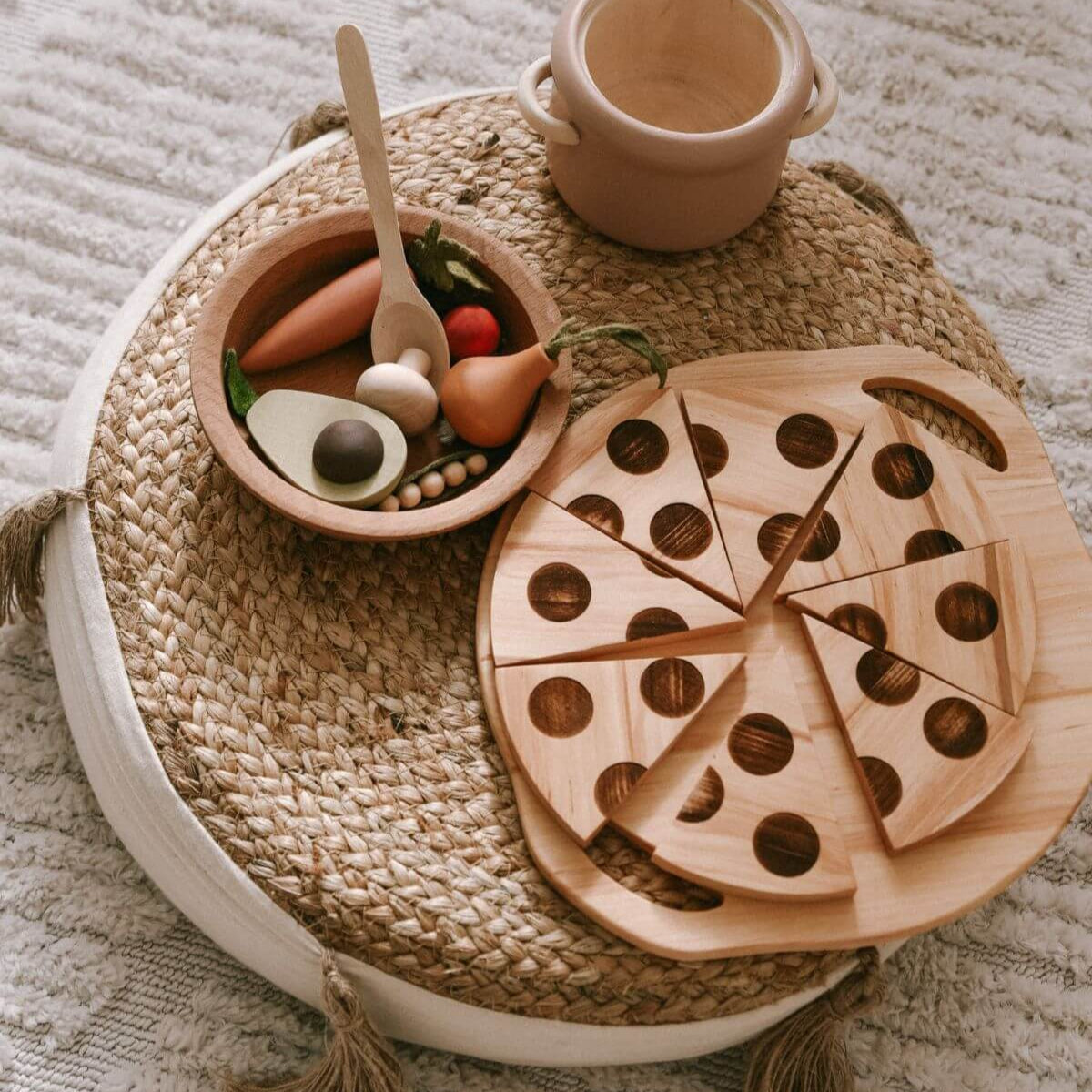 wooden pizza dor children