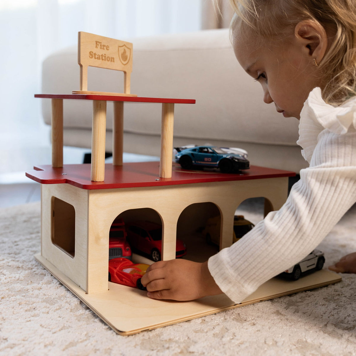 Spielzeug für die Feuerwache aus Holz