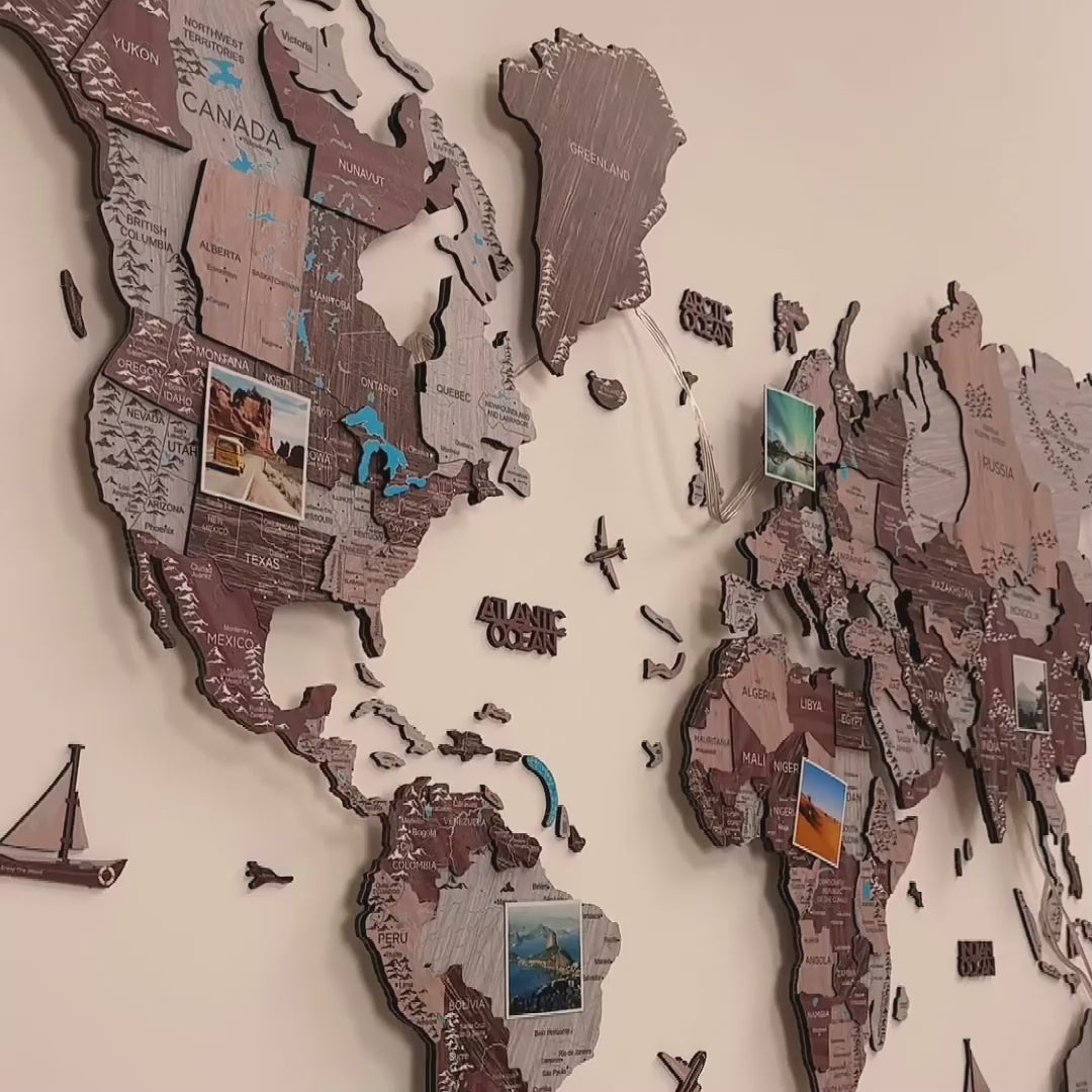 light up world map