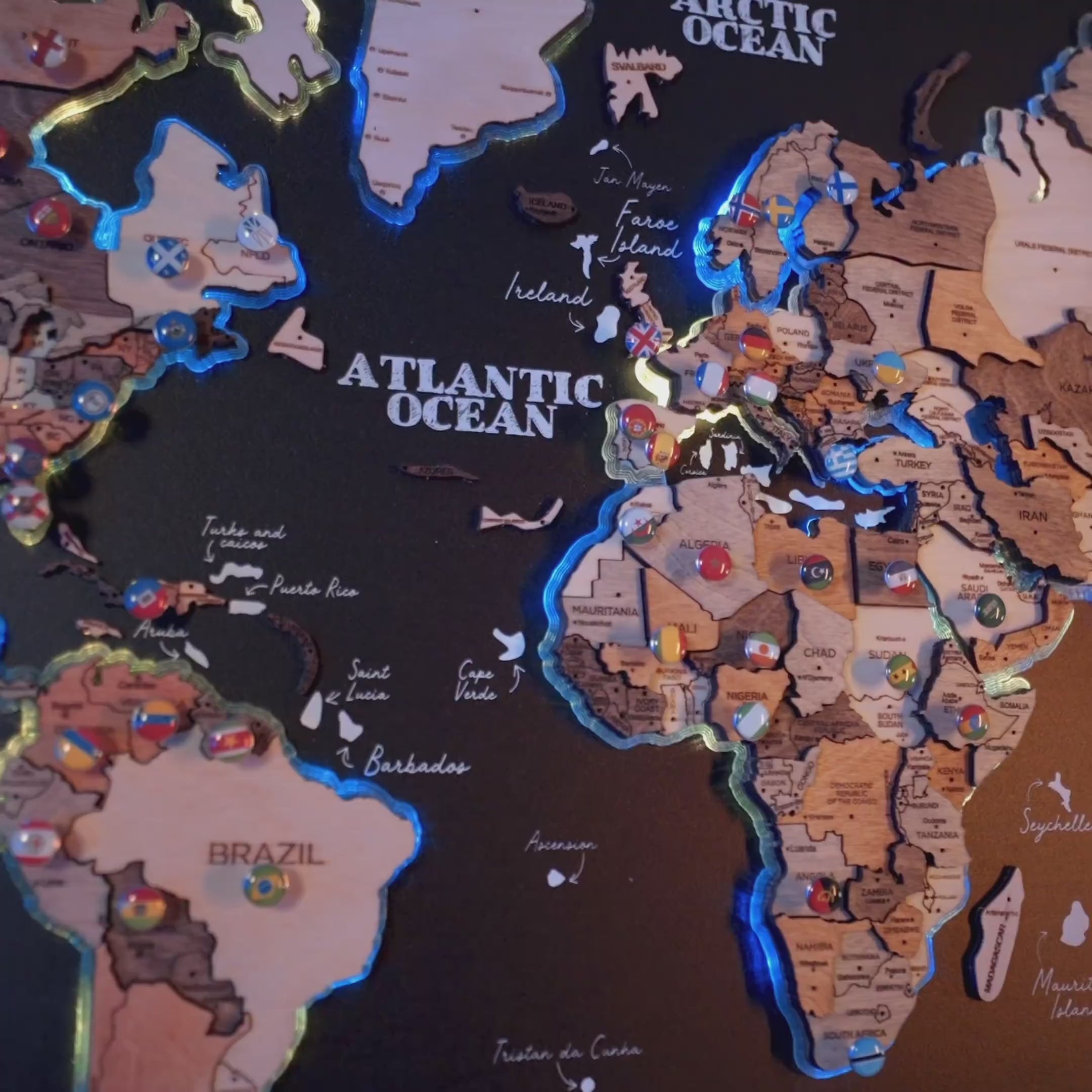 Map on board led video