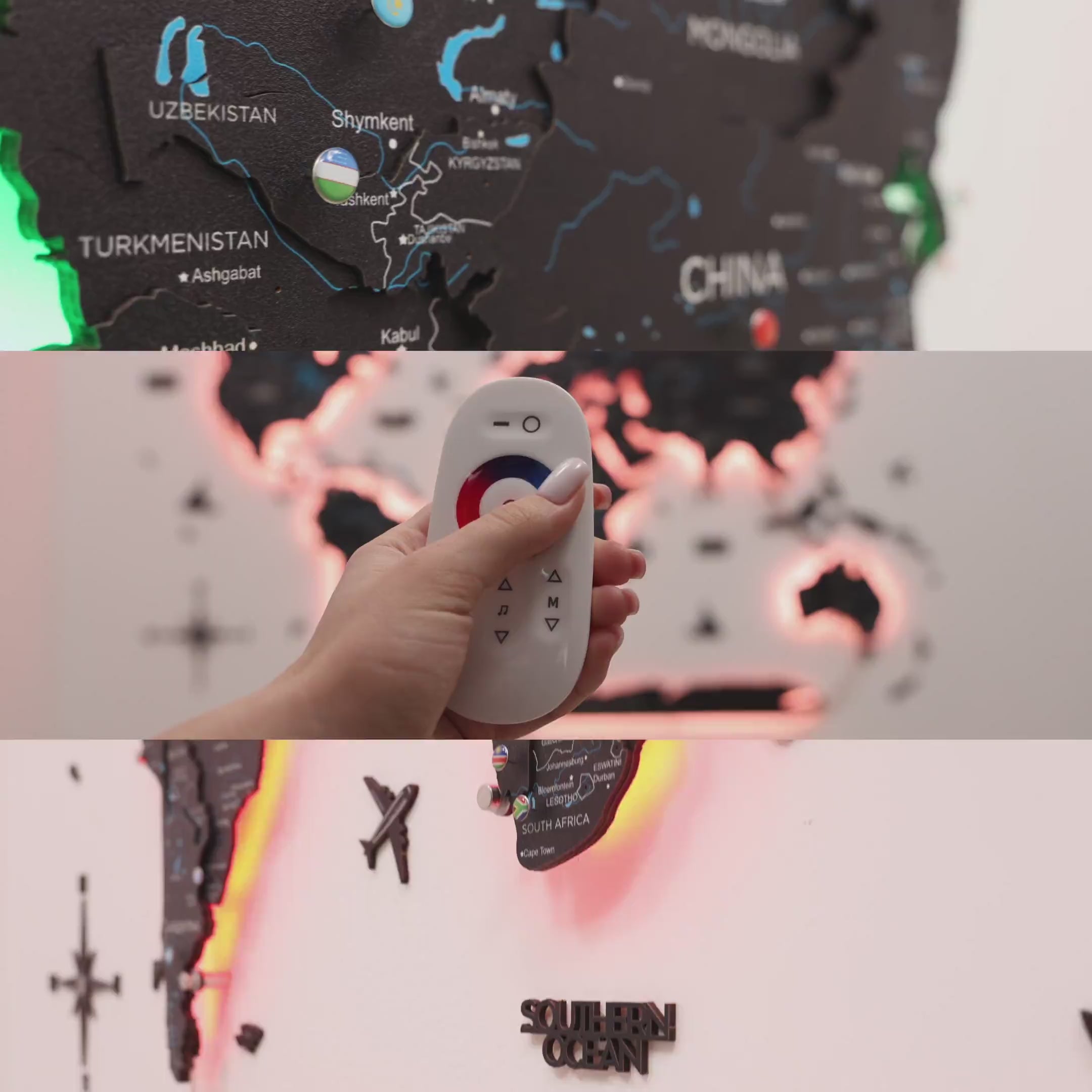 light up world map