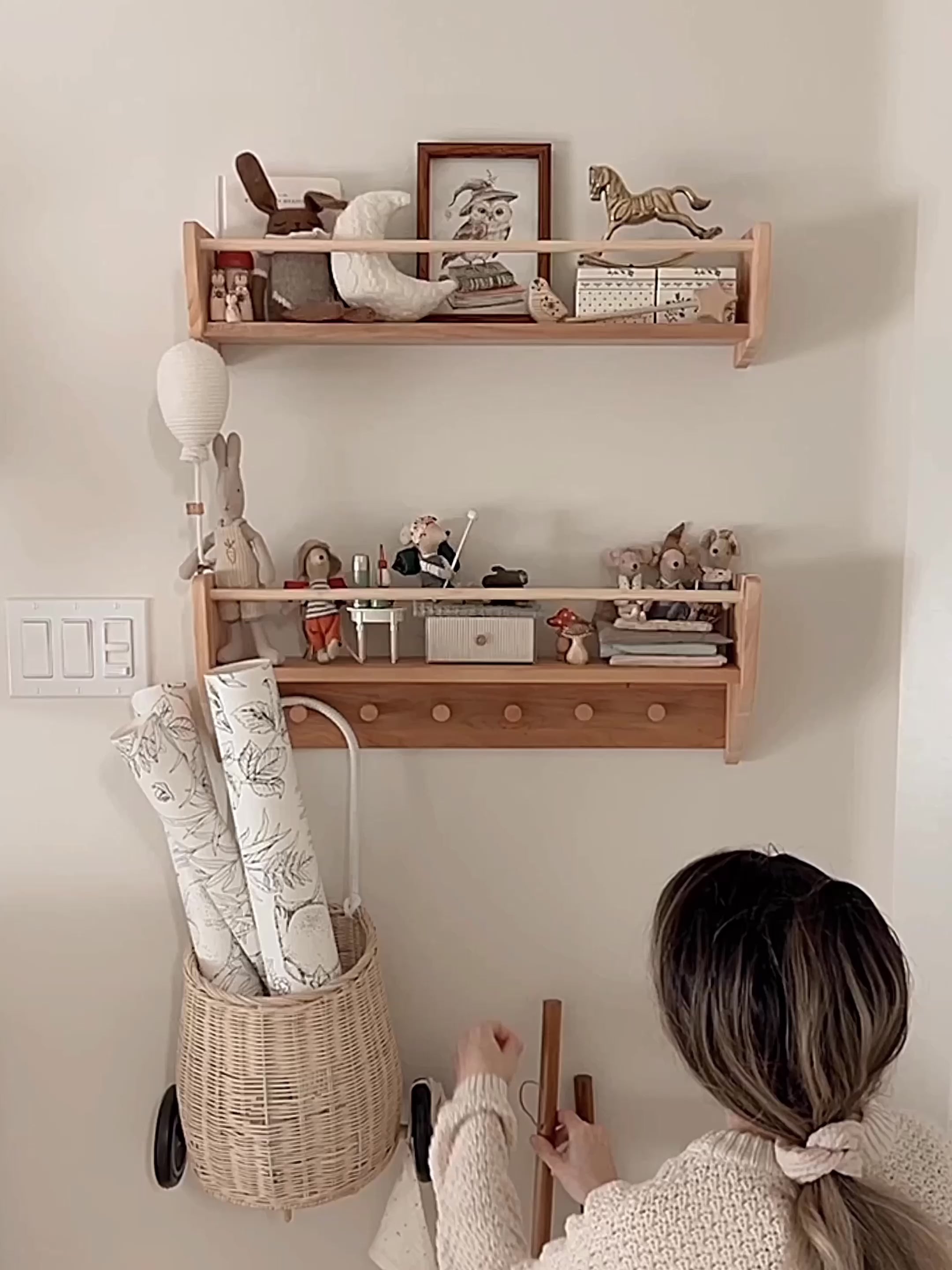 shelf with hooks