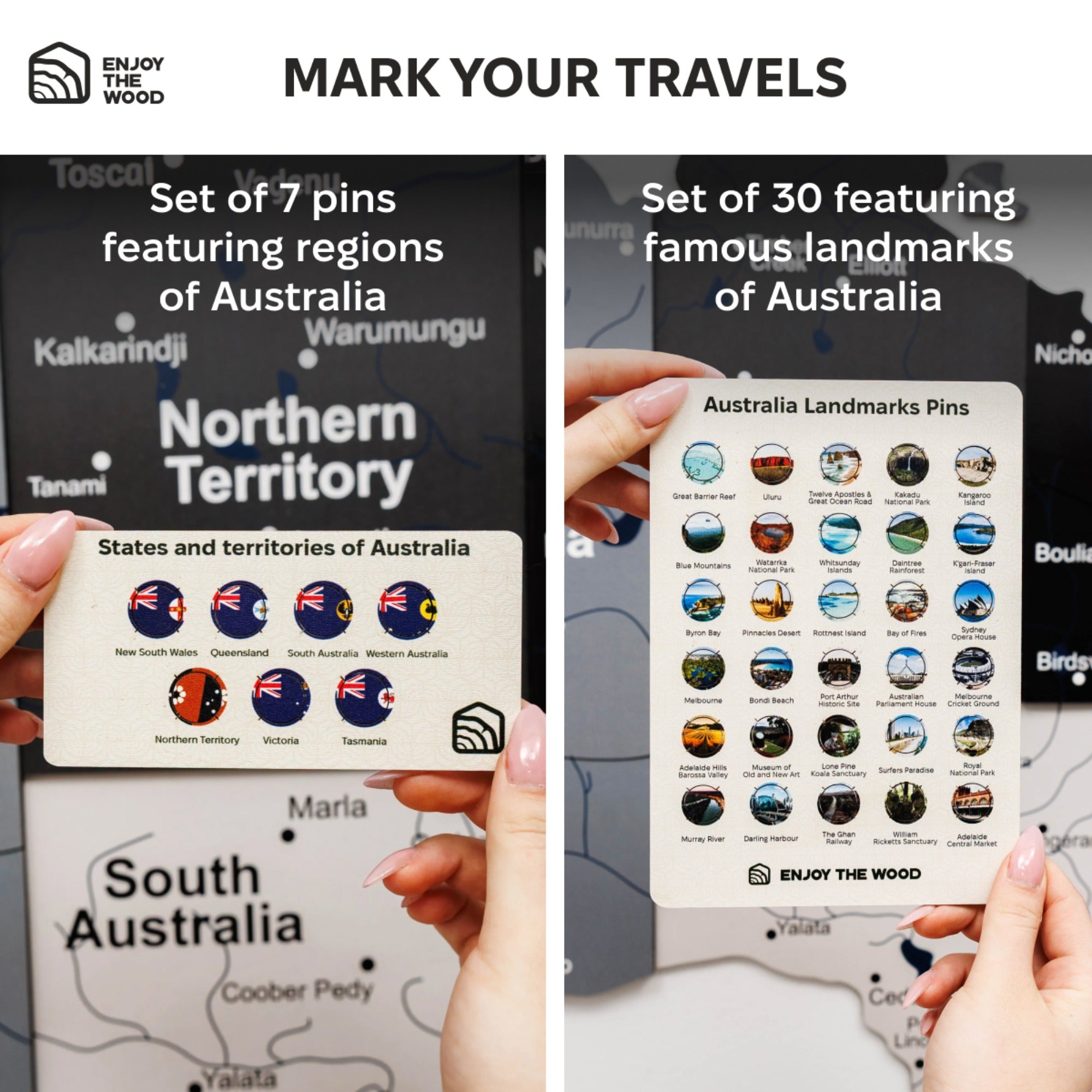 3D Wooden Map of Australia - Nordik by Enjoy The Wood