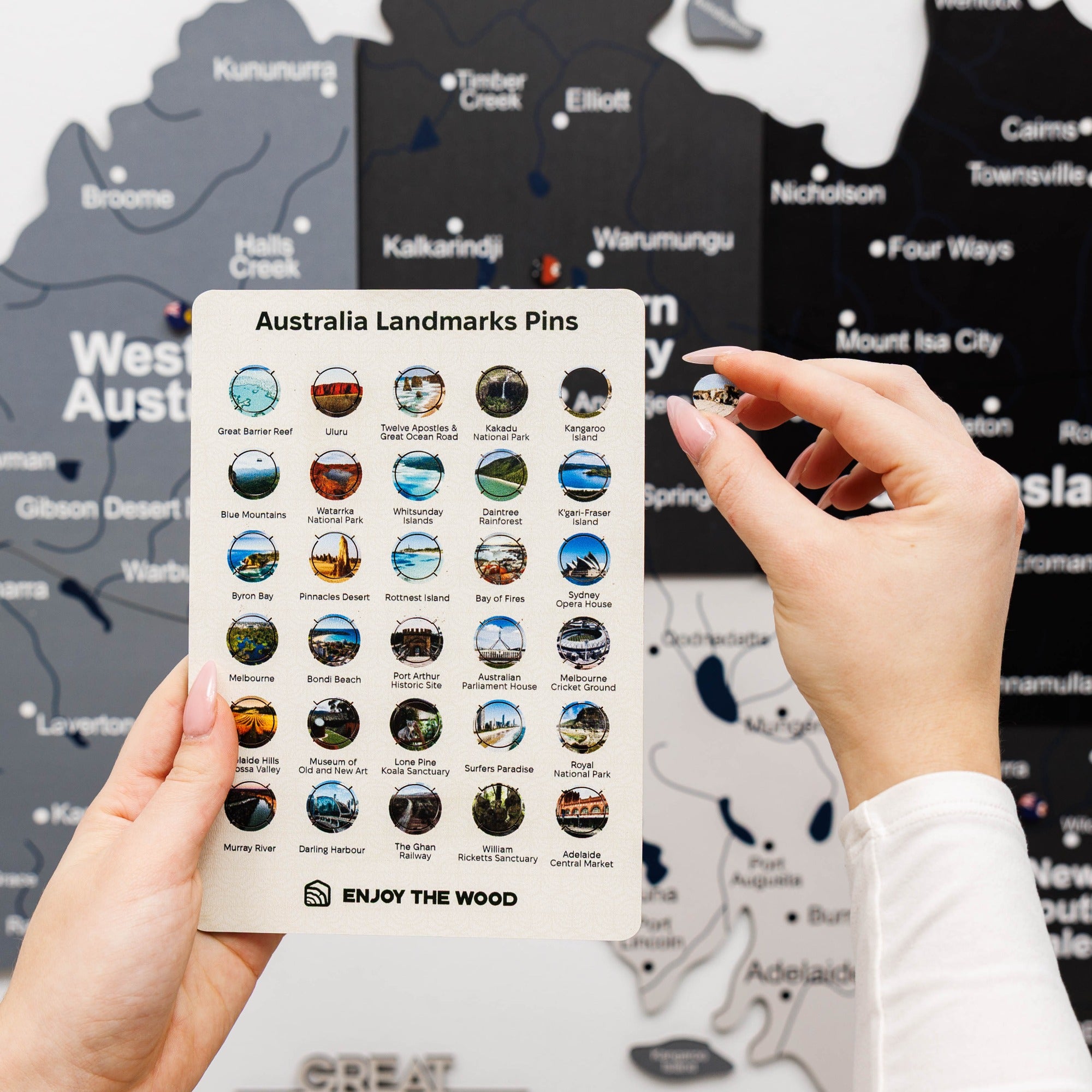 3D Wooden Map of Australia - Nordik by Enjoy The Wood