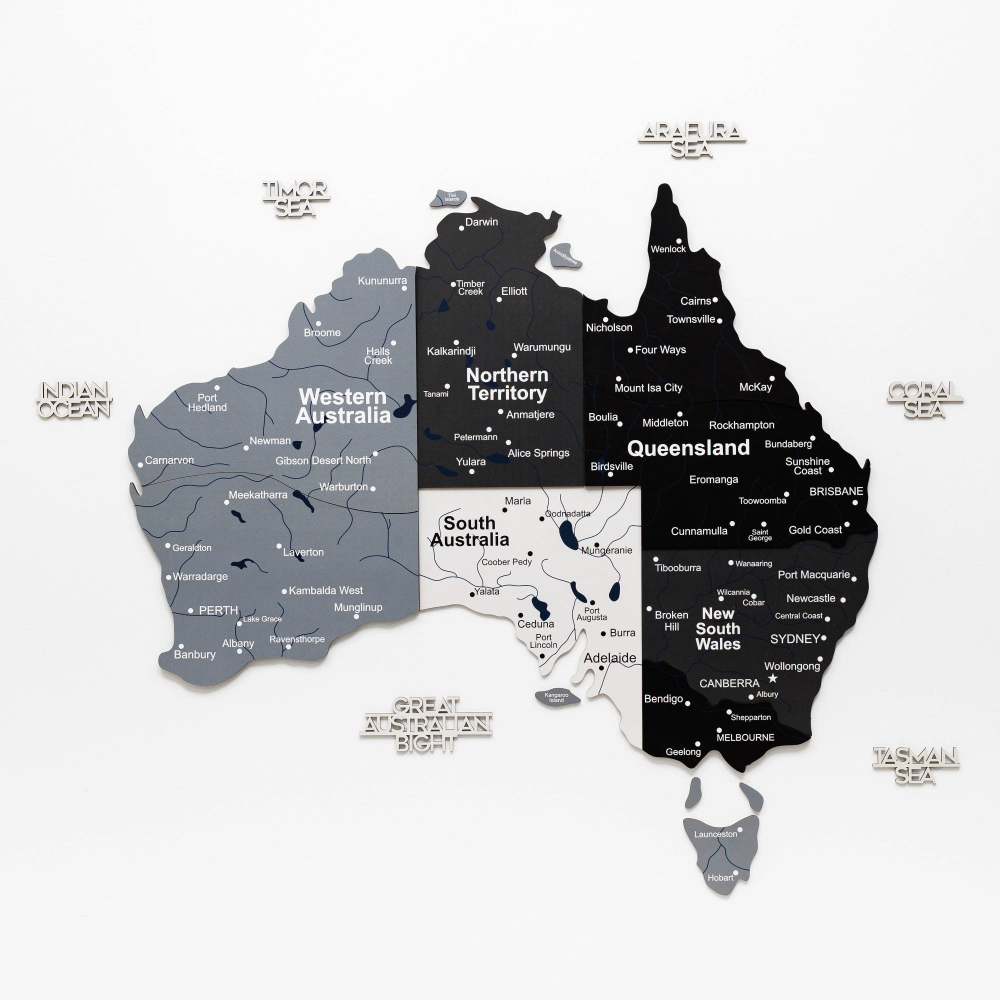 3D Wooden Map of Australia - Nordik by Enjoy The Wood
