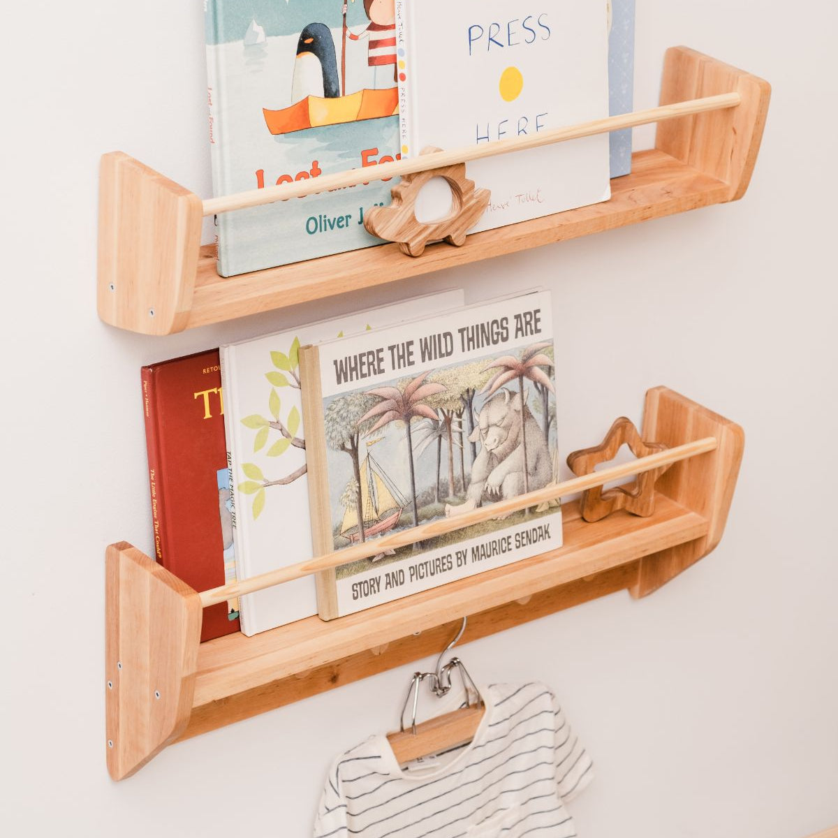 shelf toys with hooks