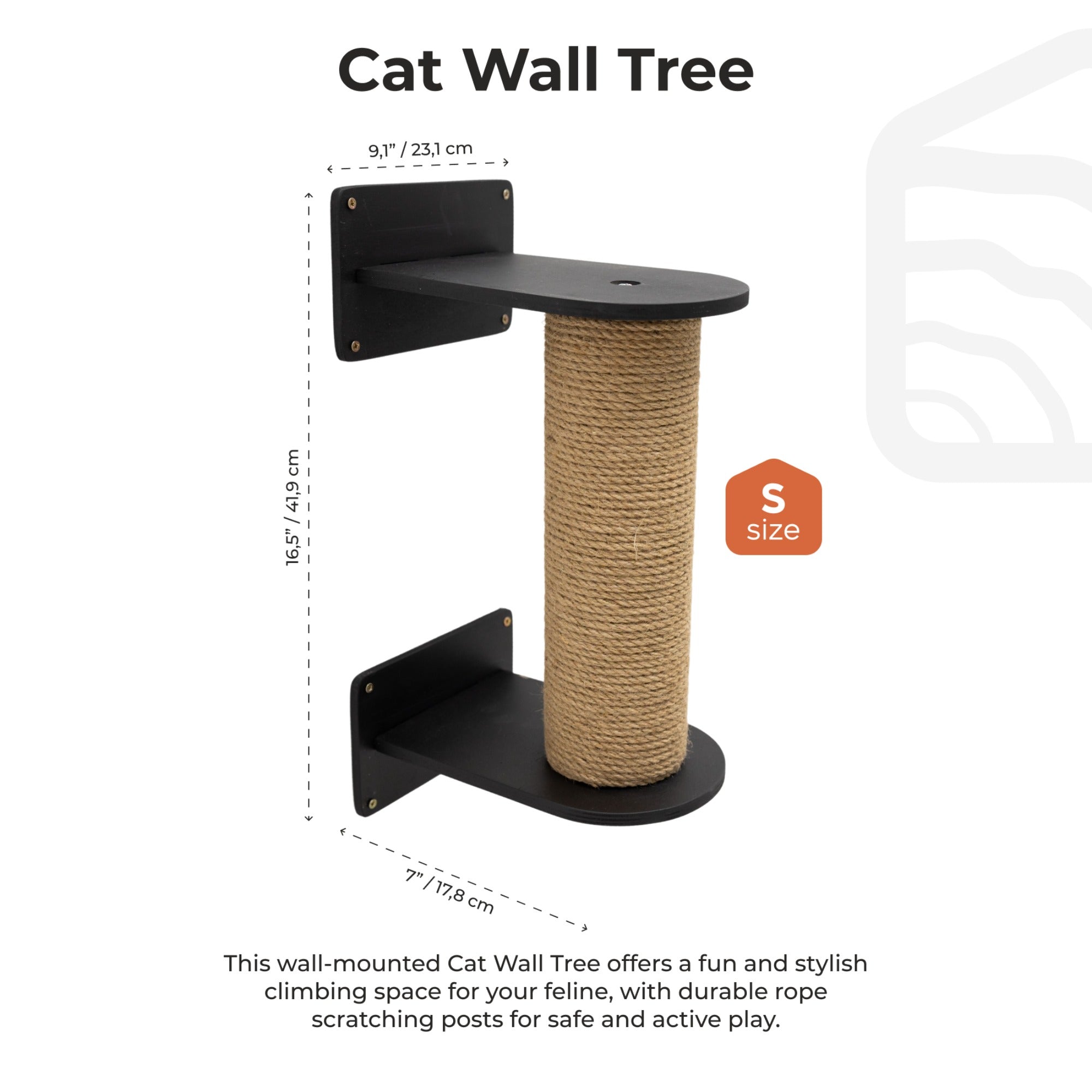 Árbol para gatos pequeño – Negro