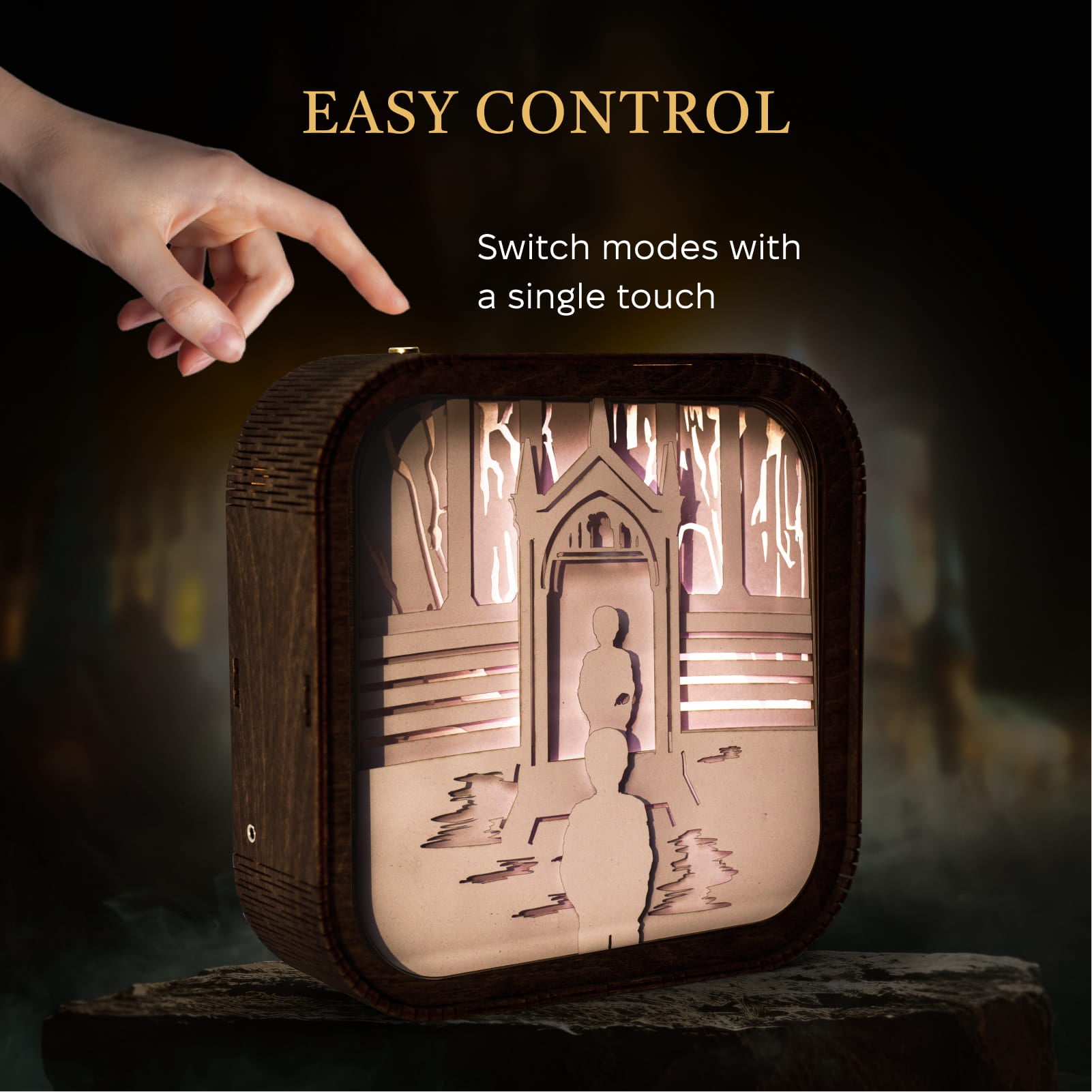 Wooden Paper Night Light - The Mirror of Erised by Enjoy The Wood