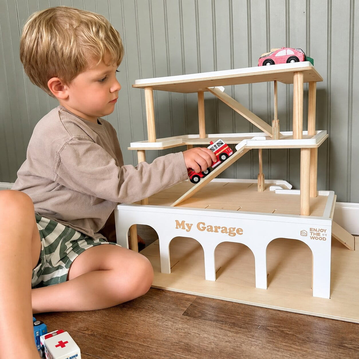 personalized kids car garage