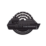 Travel Tracker Cruise Liner 3D Colored Wooden World Map - Midnight by Enjoy The Wood