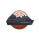 Travel Tracker Cruise Liner 3D Colored Wooden World Map - Rustic by Enjoy The Wood