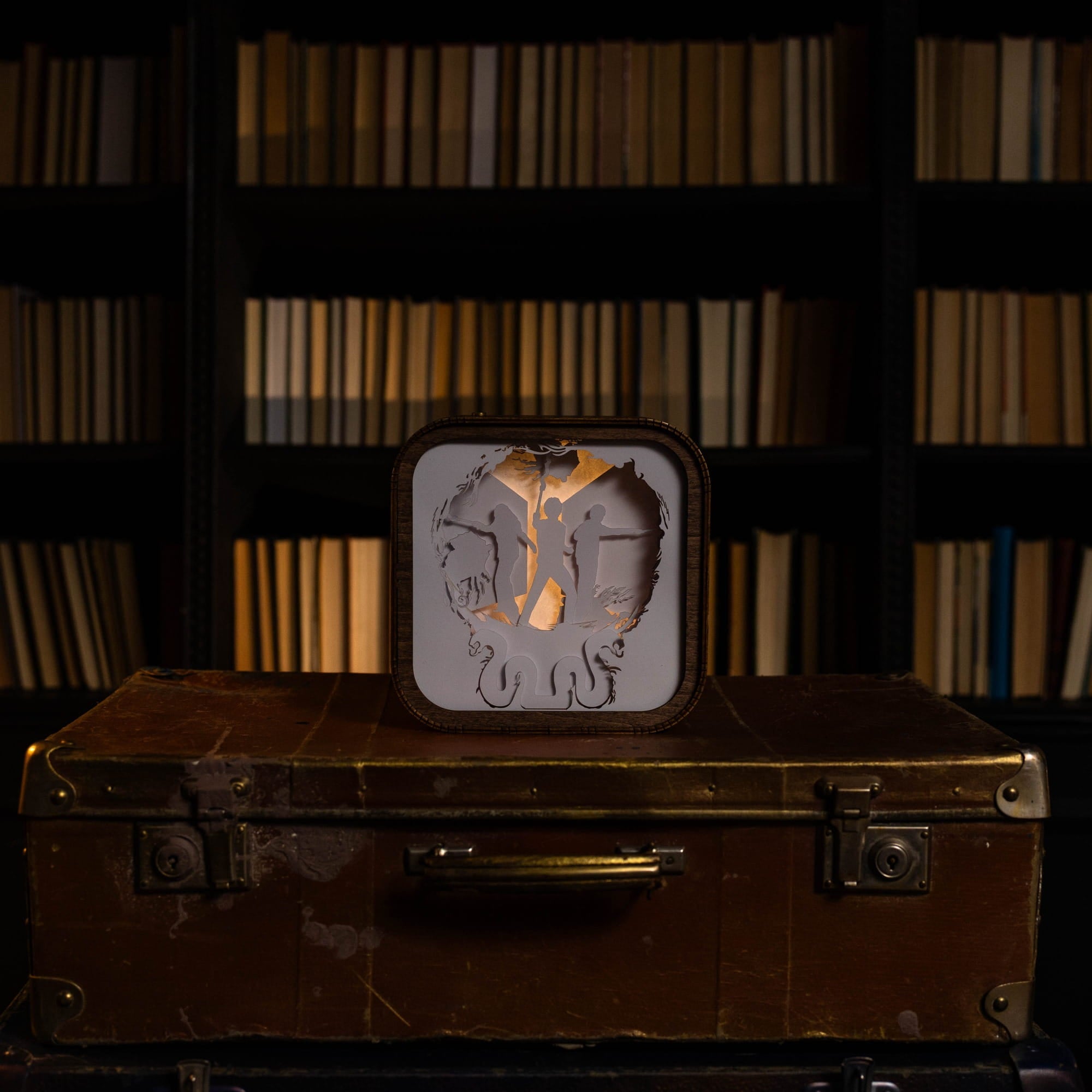Wooden Harry Potter Night Light - Trio with Wands by Enjoy The Wood