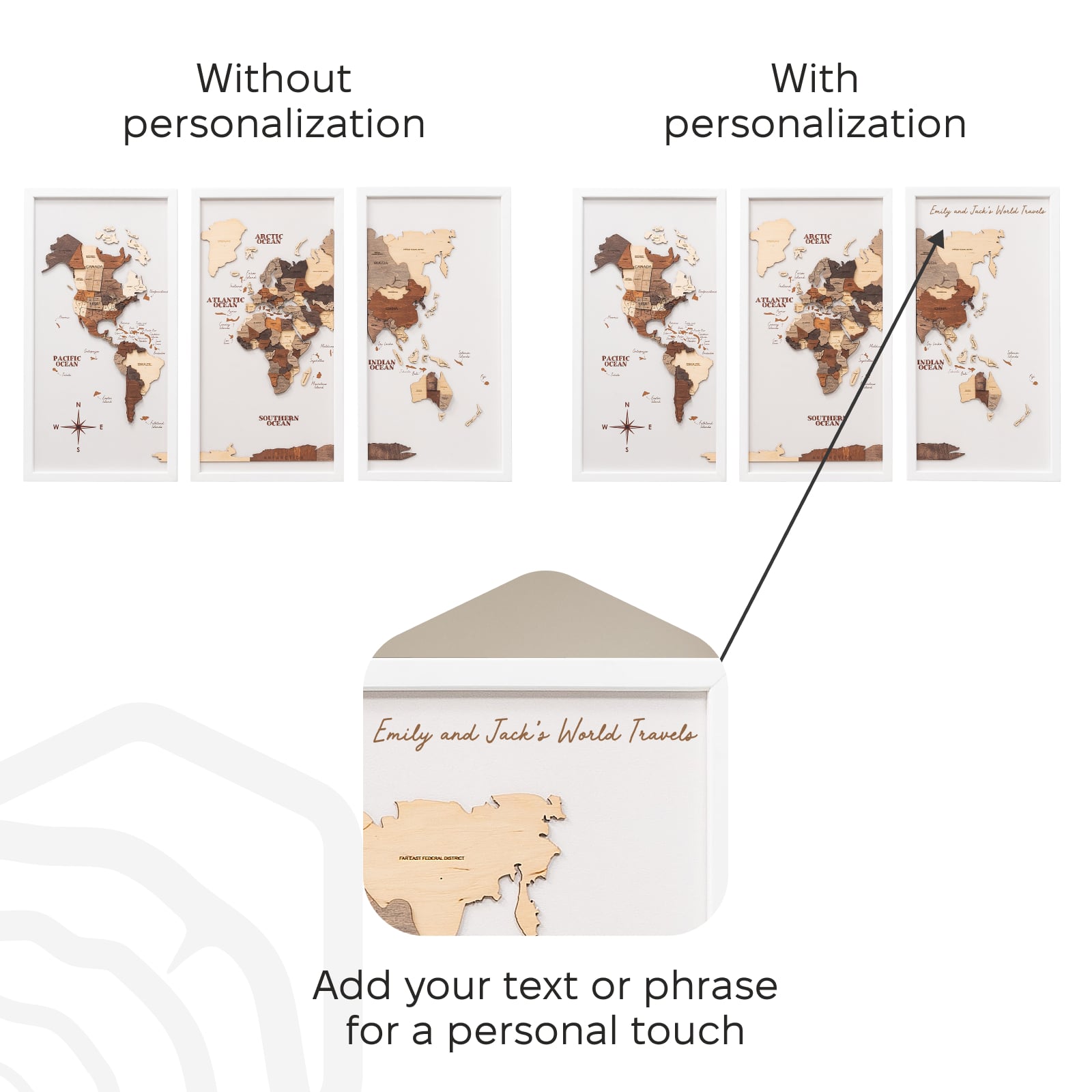 triptych map on board