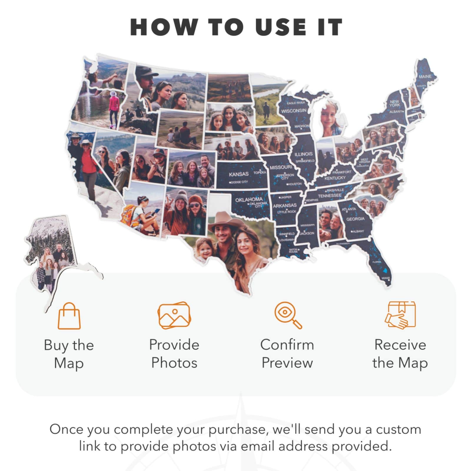 USA Photo Map Midnight how to use