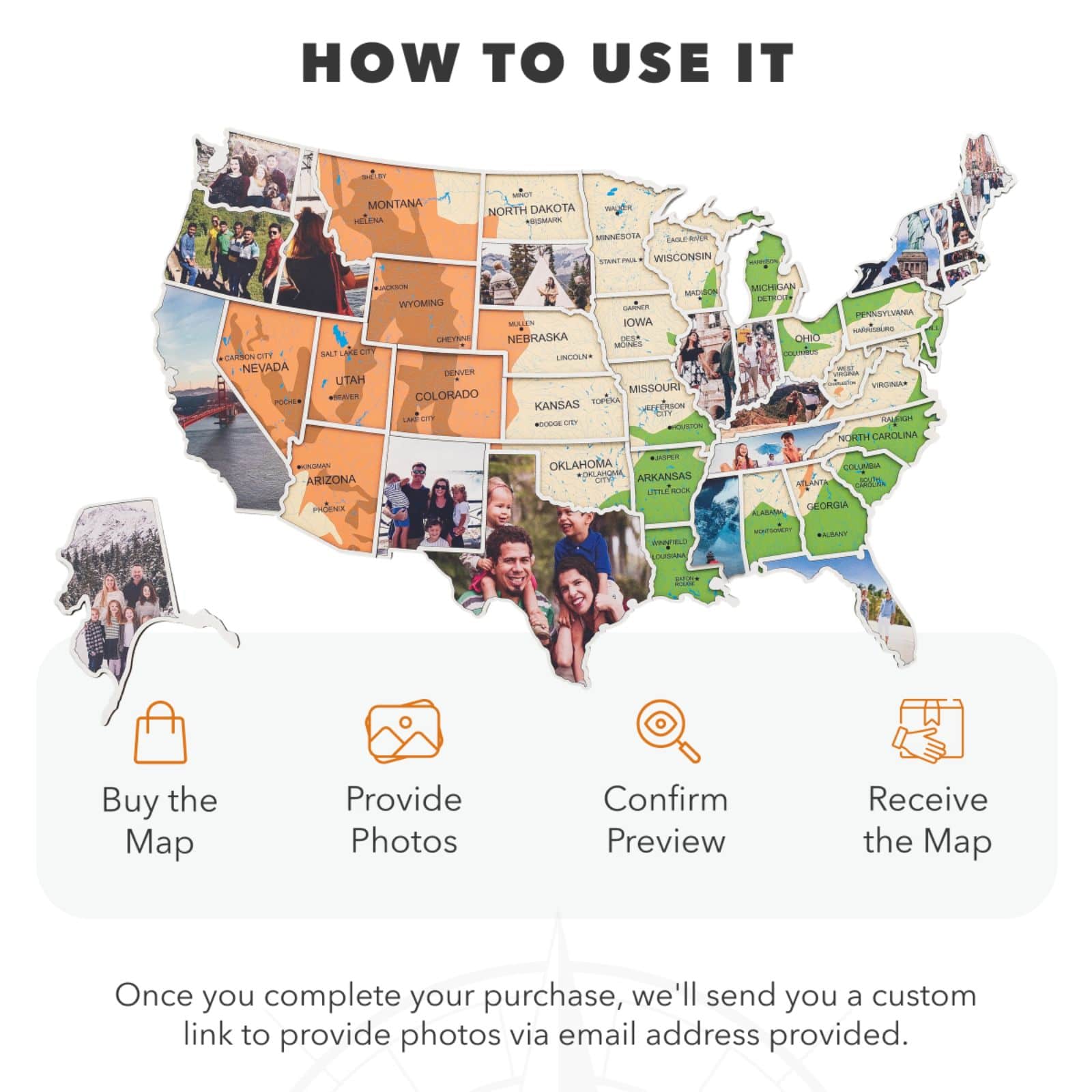 USA Photo Map Physical how to use
