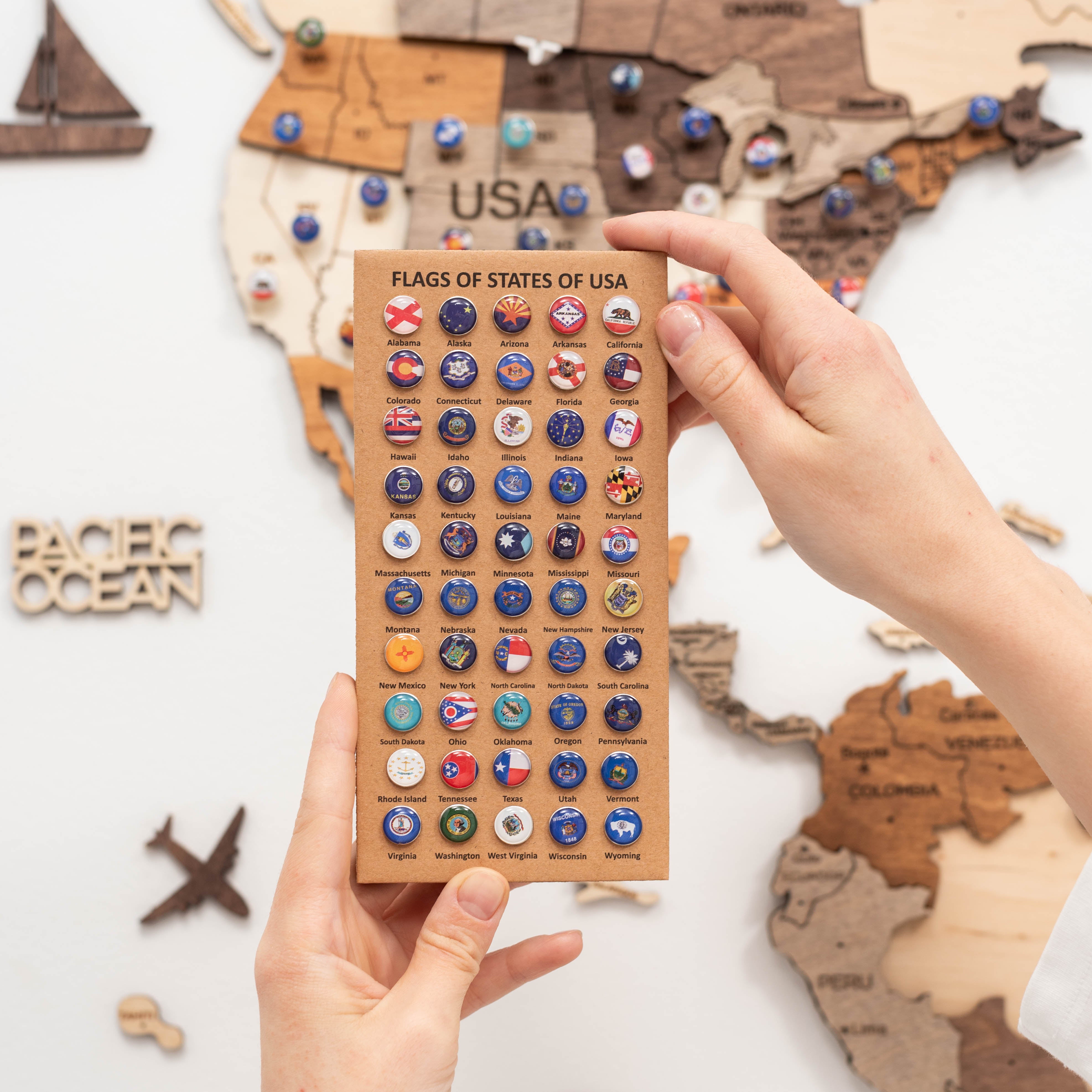 USA Flaggen drücken Push-Pins