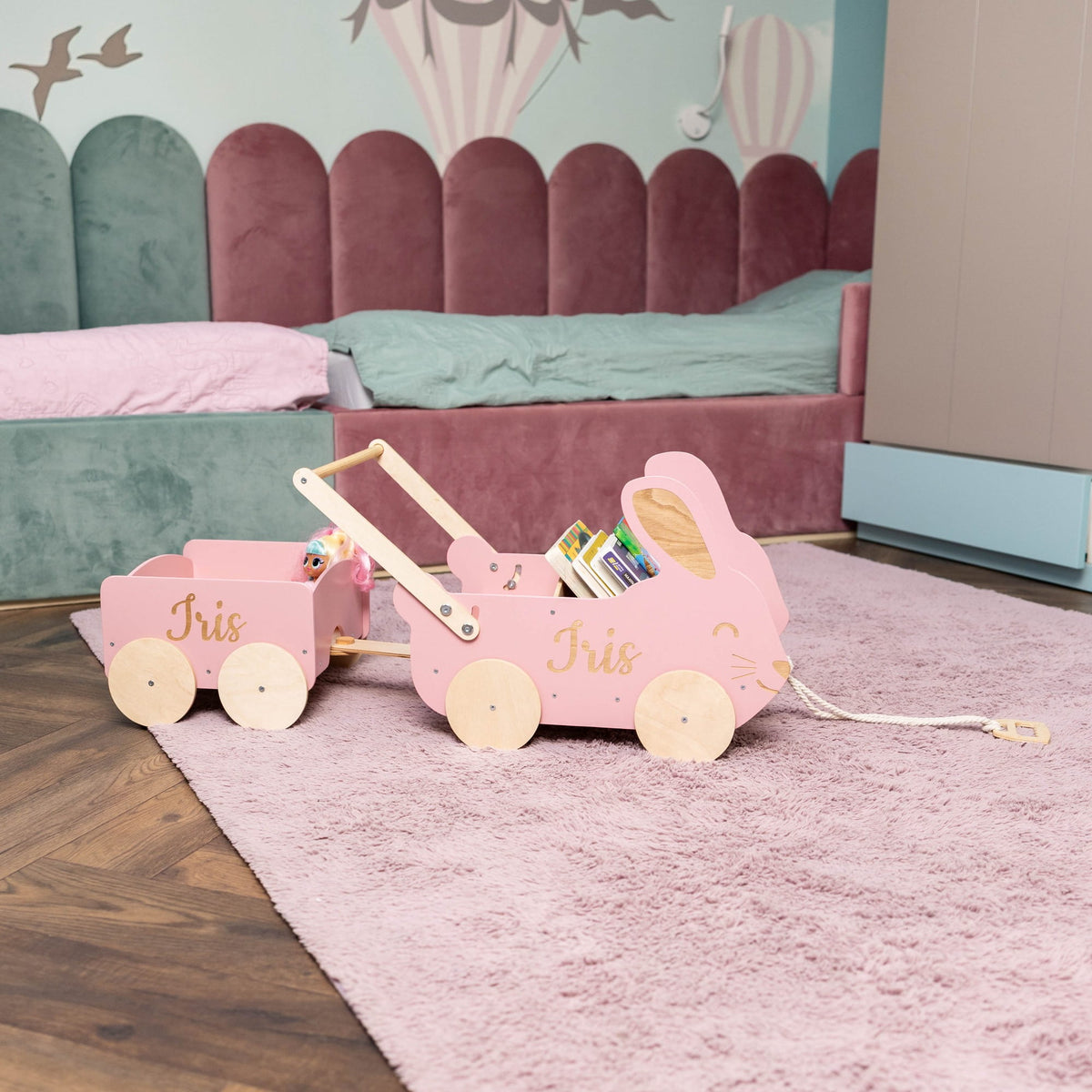 Holzspielzeugwagen - Hase