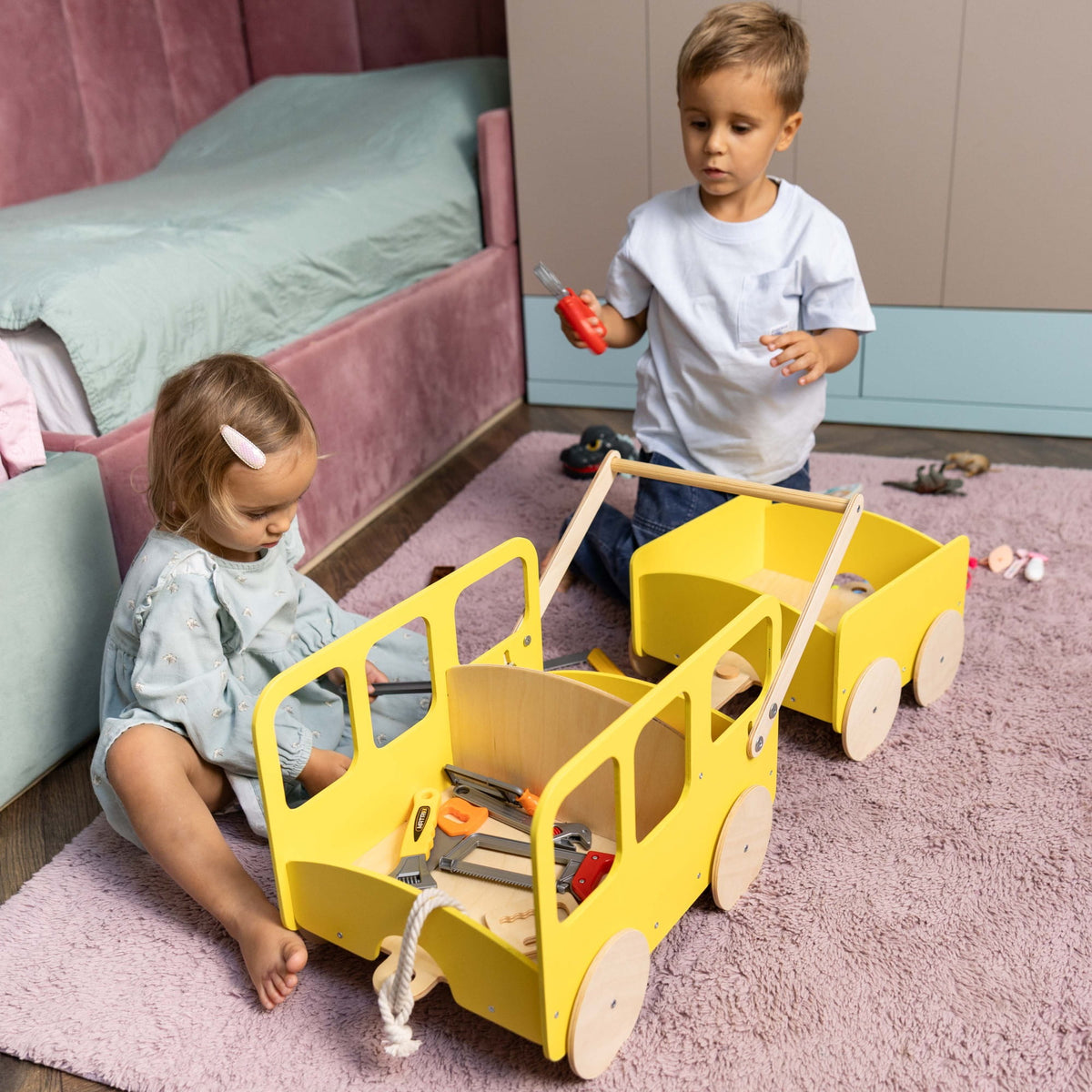 Holzspielzeugwagen - Bus