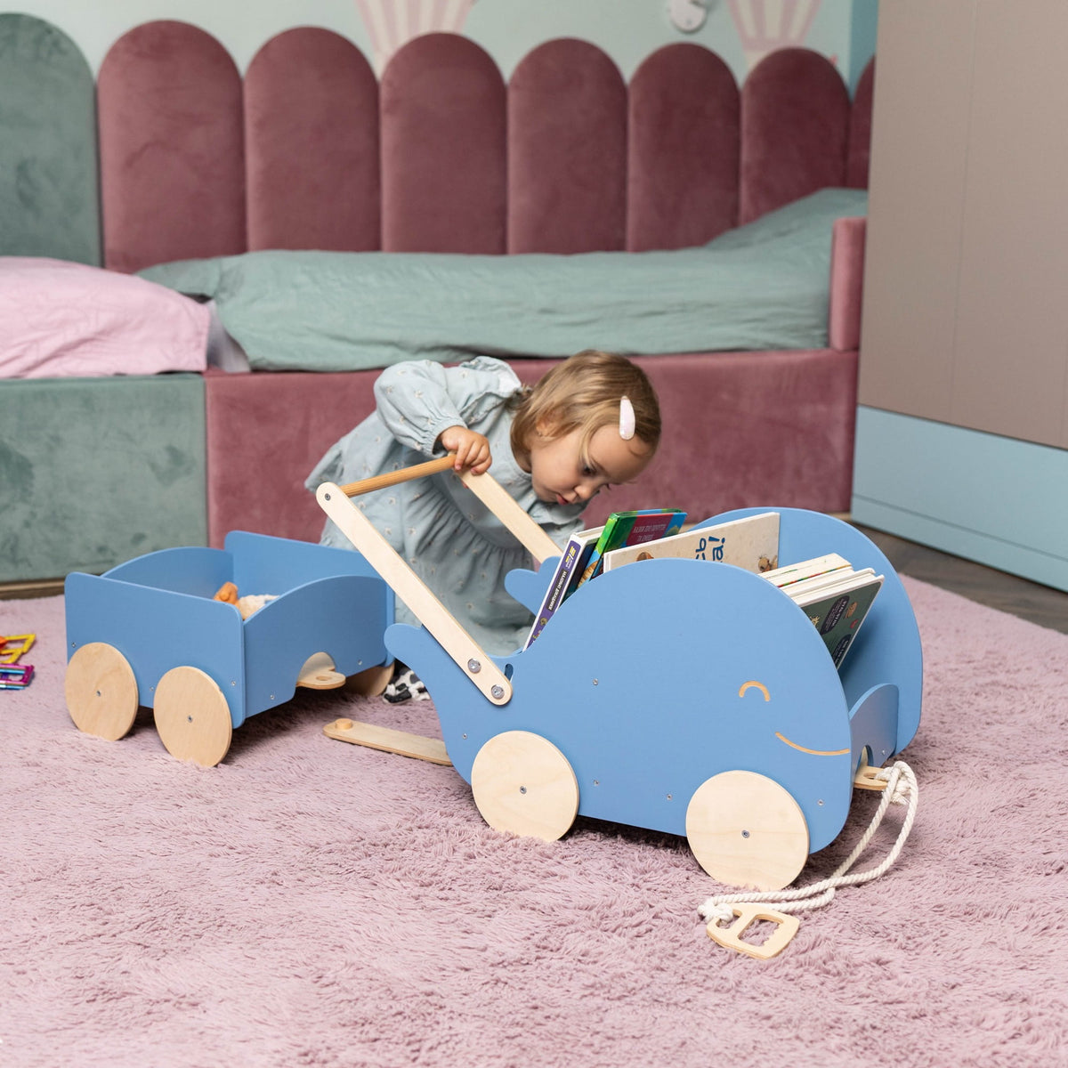 Holzspielzeugwagen - Wal