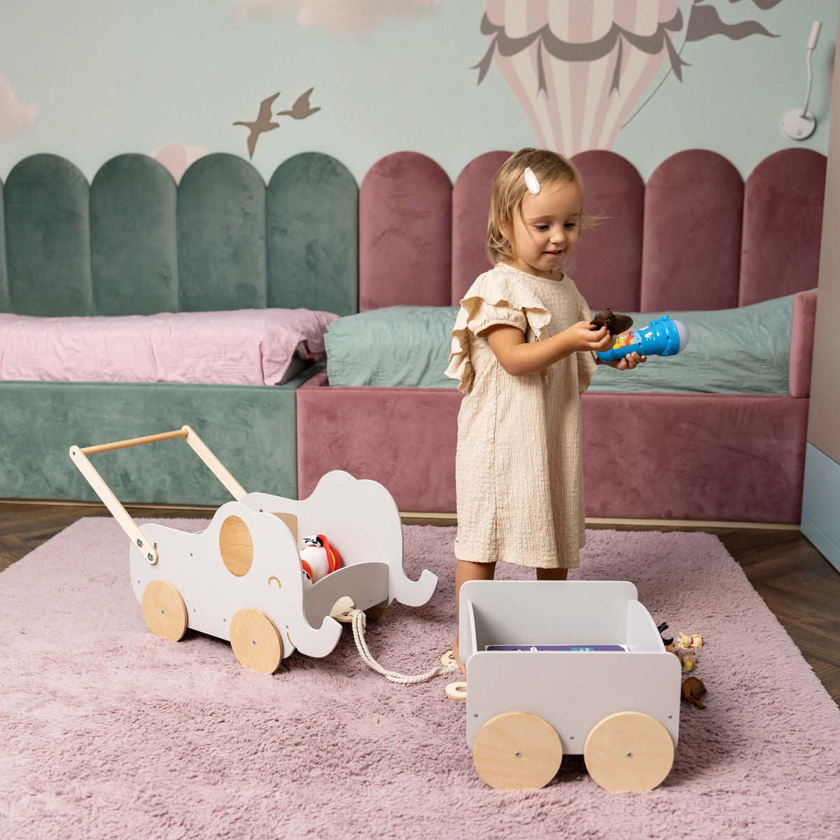 Holzspielzeugwagen - Elefant