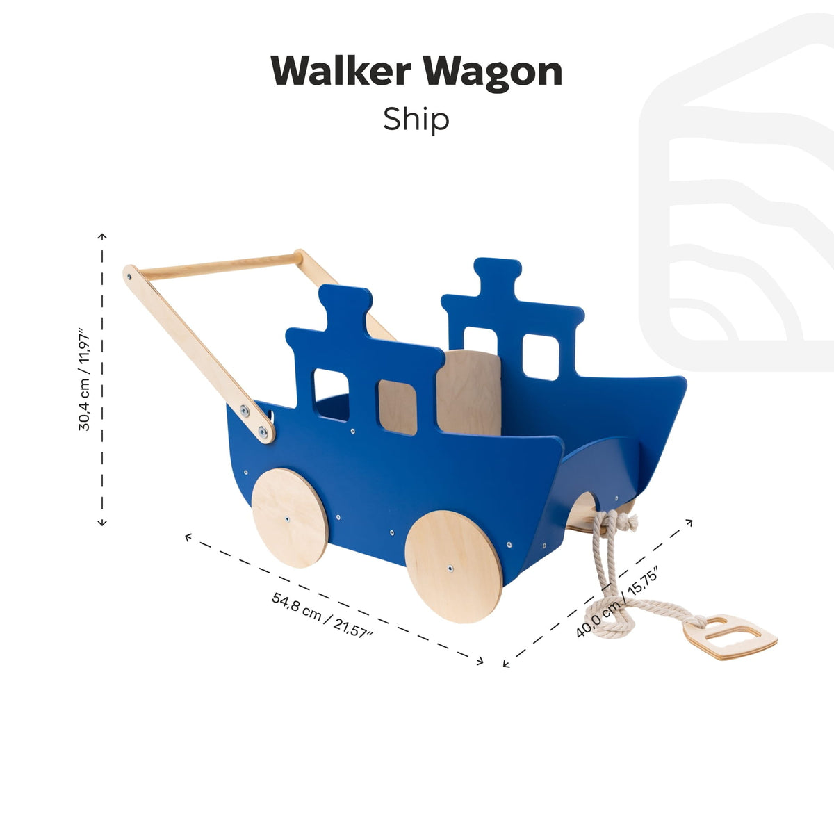 Carro de juguete de madera - Barco