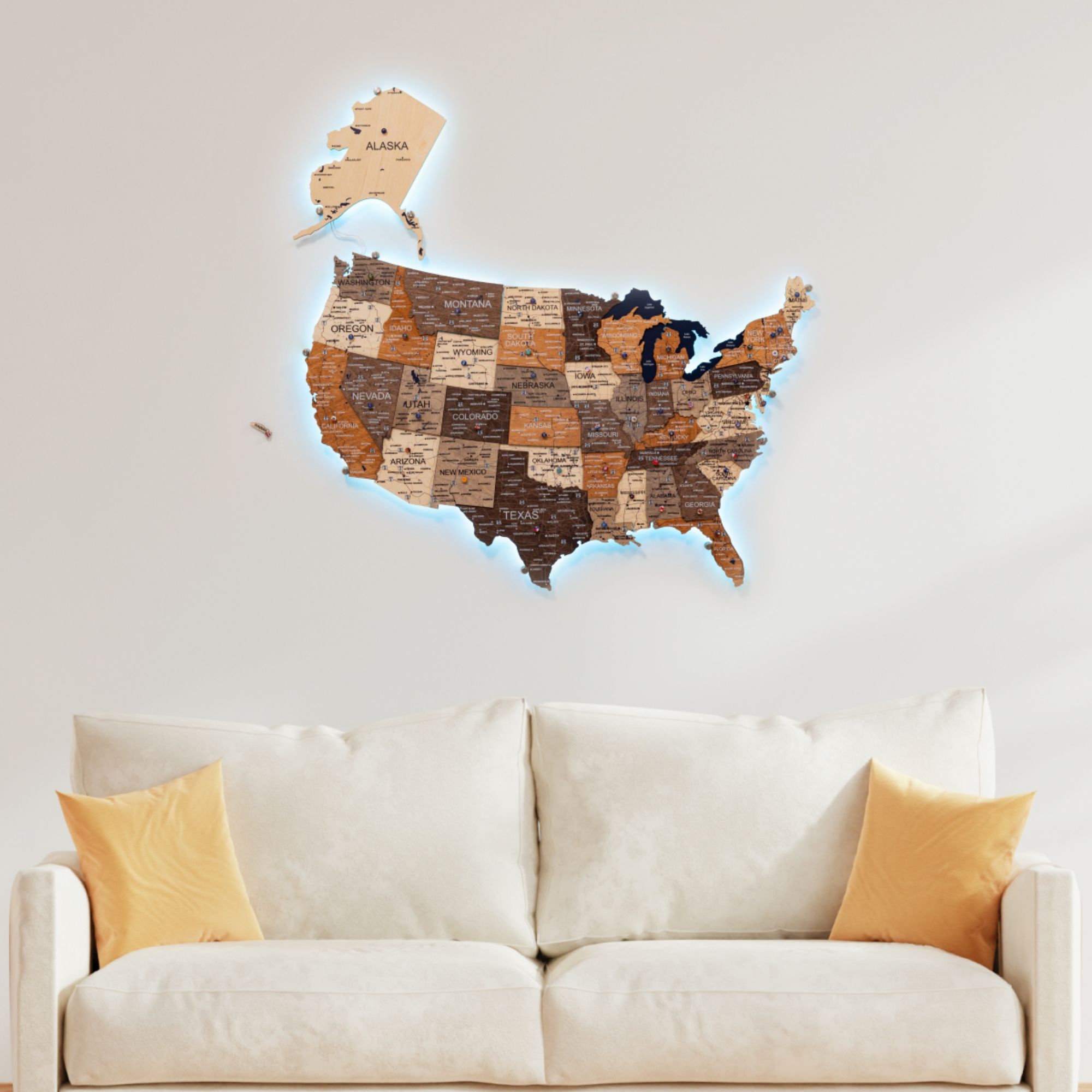 usa map for wall