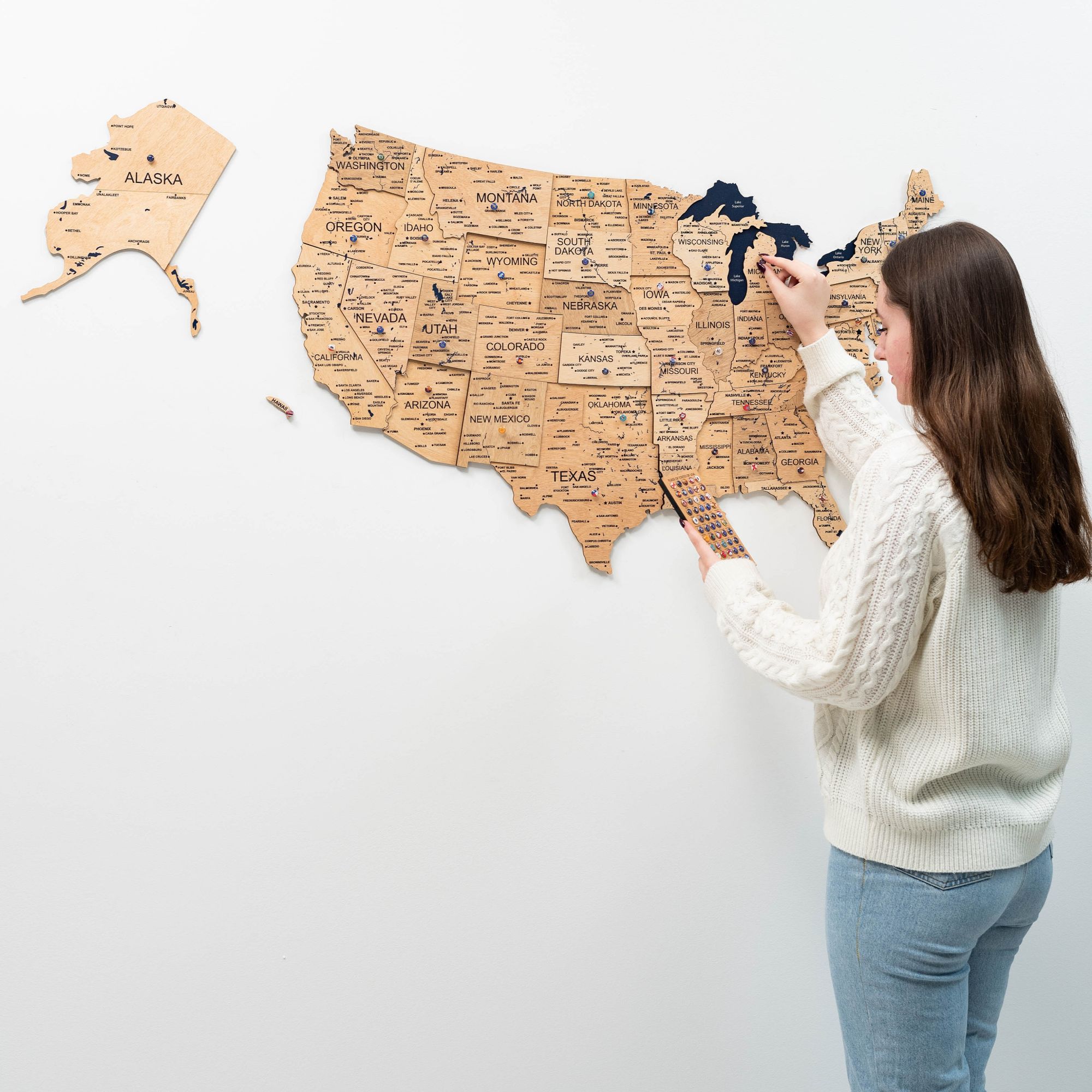 usa travel wall map